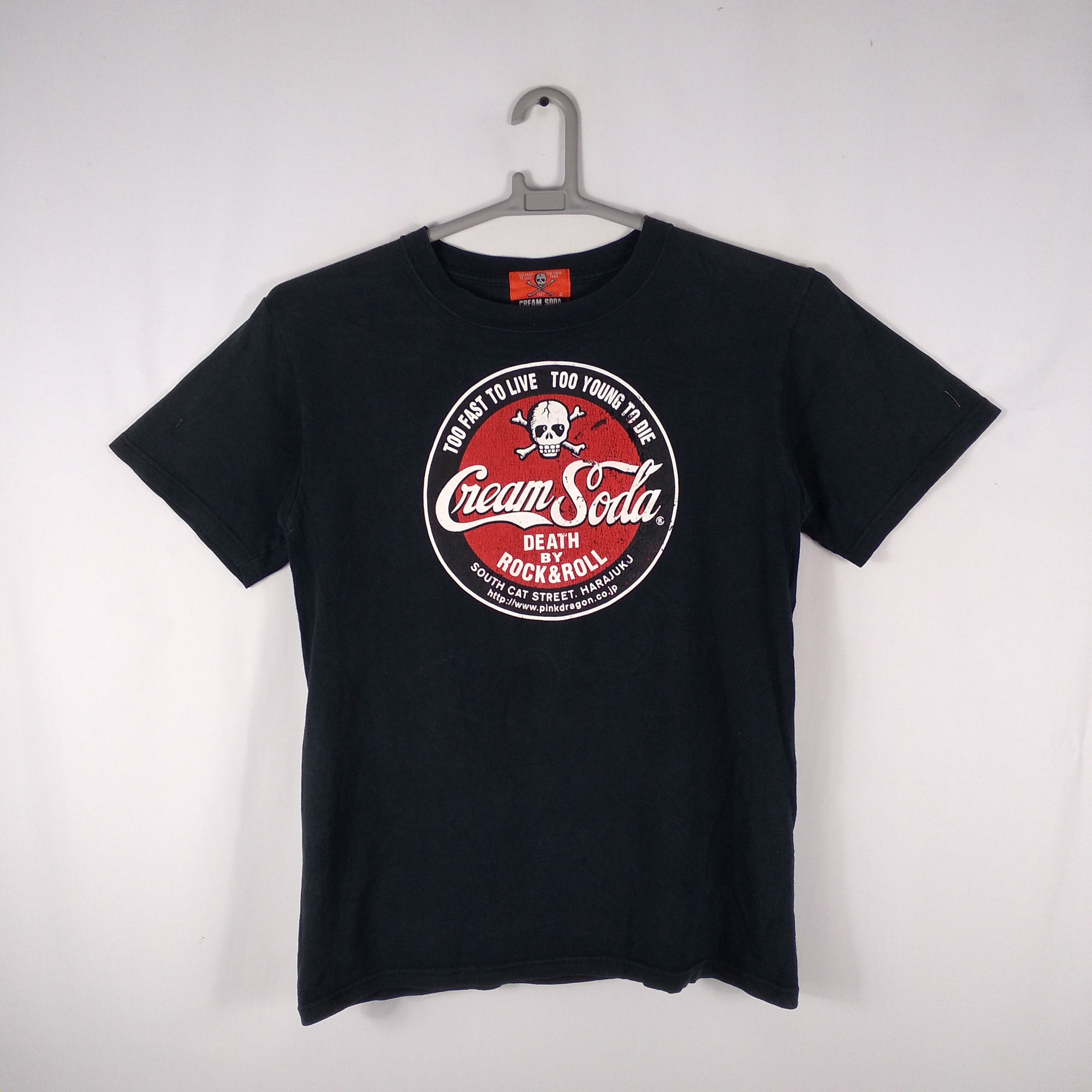 Japanese Brand × Vintage Cream Soda Too Fast To Live Too Young To Die Skull Tee Size US S / EU 44-46 / 1 - 1 Thumbnail