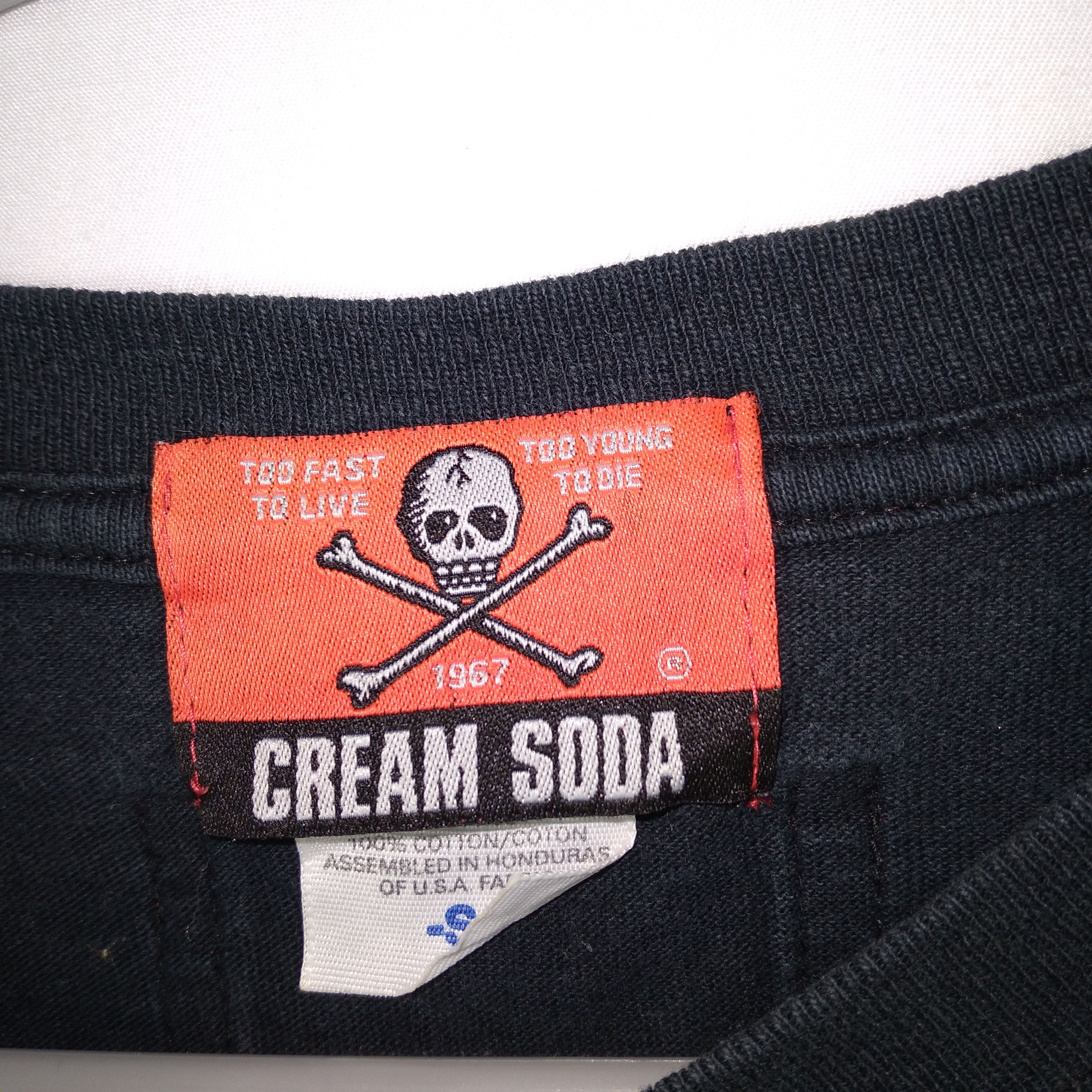 Japanese Brand × Vintage Cream Soda Too Fast To Live Too Young To Die Skull Tee Size US S / EU 44-46 / 1 - 9 Thumbnail