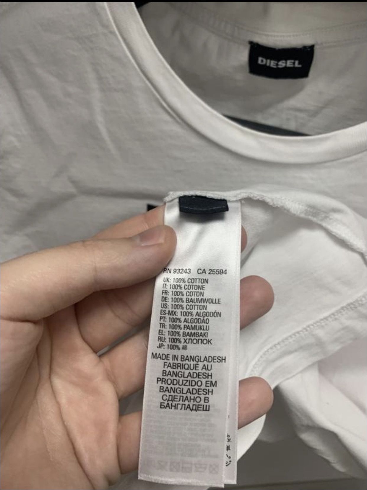 Diesel Diesel big logo t-shirt xxl white Size US XXL / EU 58 / 5 - 4 Thumbnail