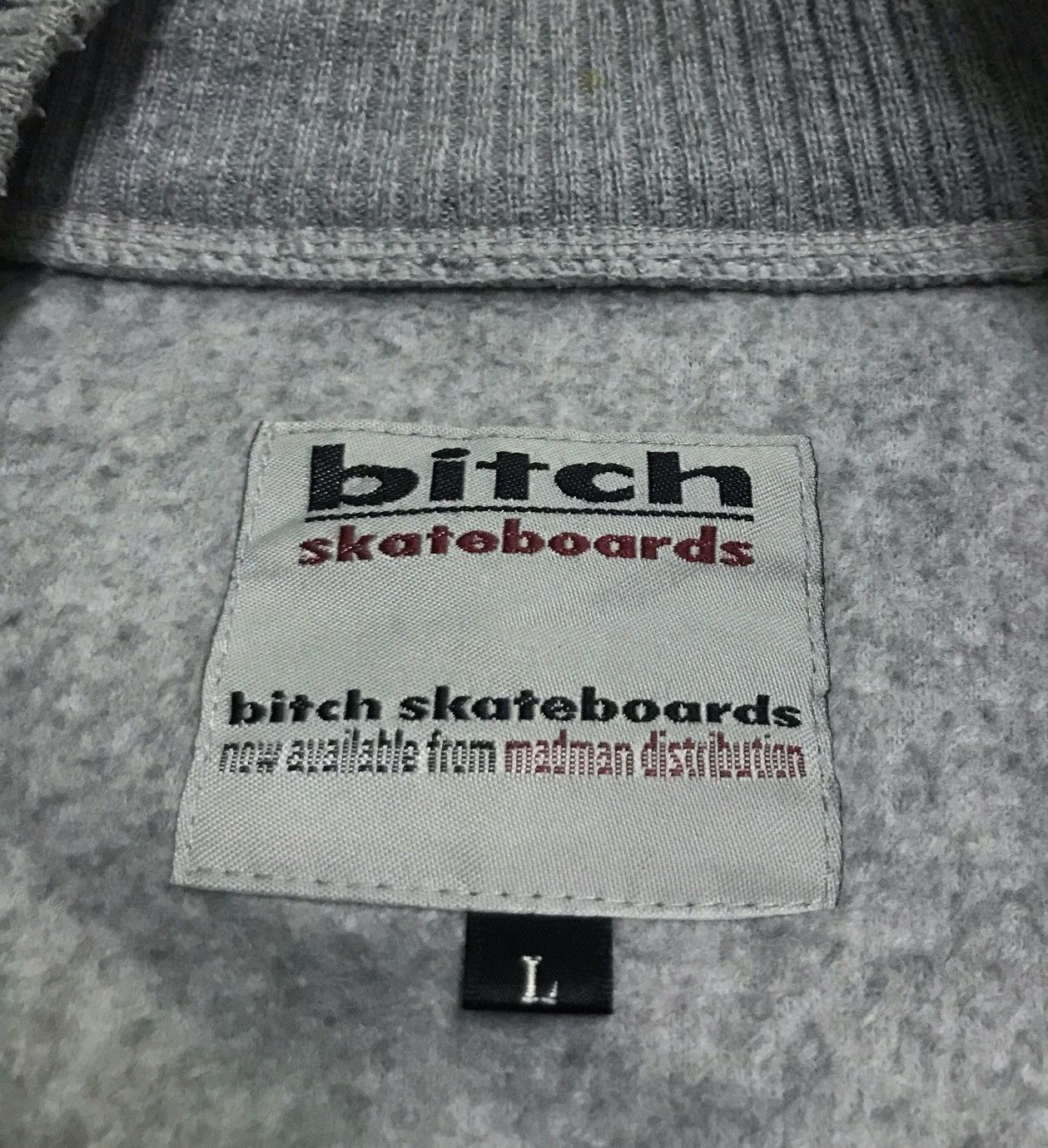 Vintage vintage Bitch skateboard fleece jacket Size US L / EU 52-54 / 3 - 5 Thumbnail