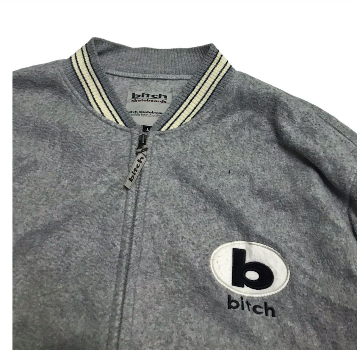 Vintage vintage Bitch skateboard fleece jacket Size US L / EU 52-54 / 3 - 2 Thumbnail