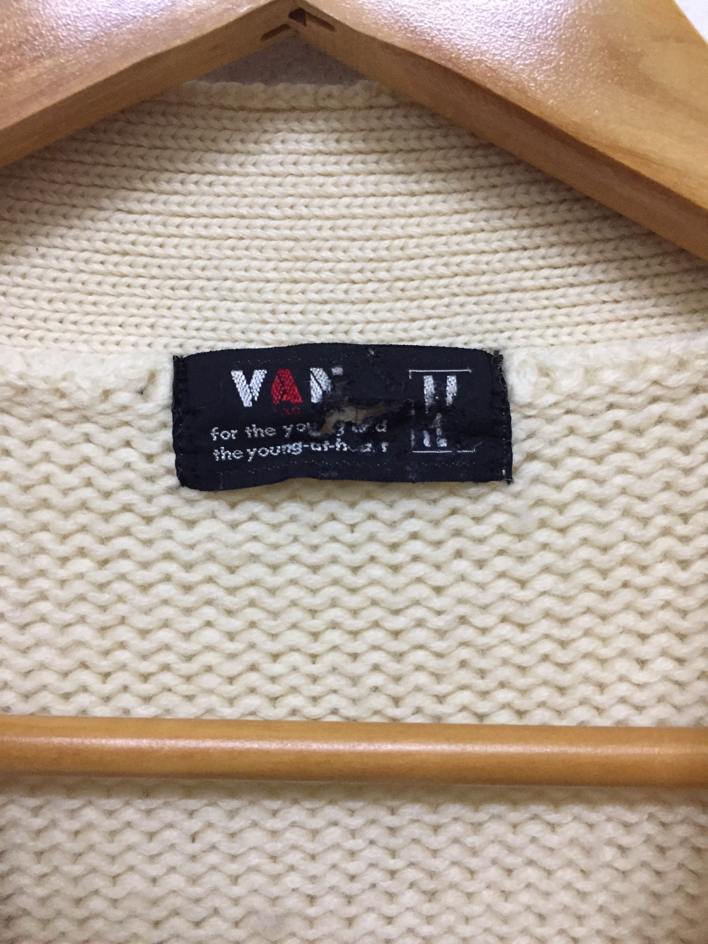 Japanese Brand × Van Vintage VAN JAC VanGuard Lion patch cable knit 100% wool Size US L / EU 52-54 / 3 - 9 Thumbnail