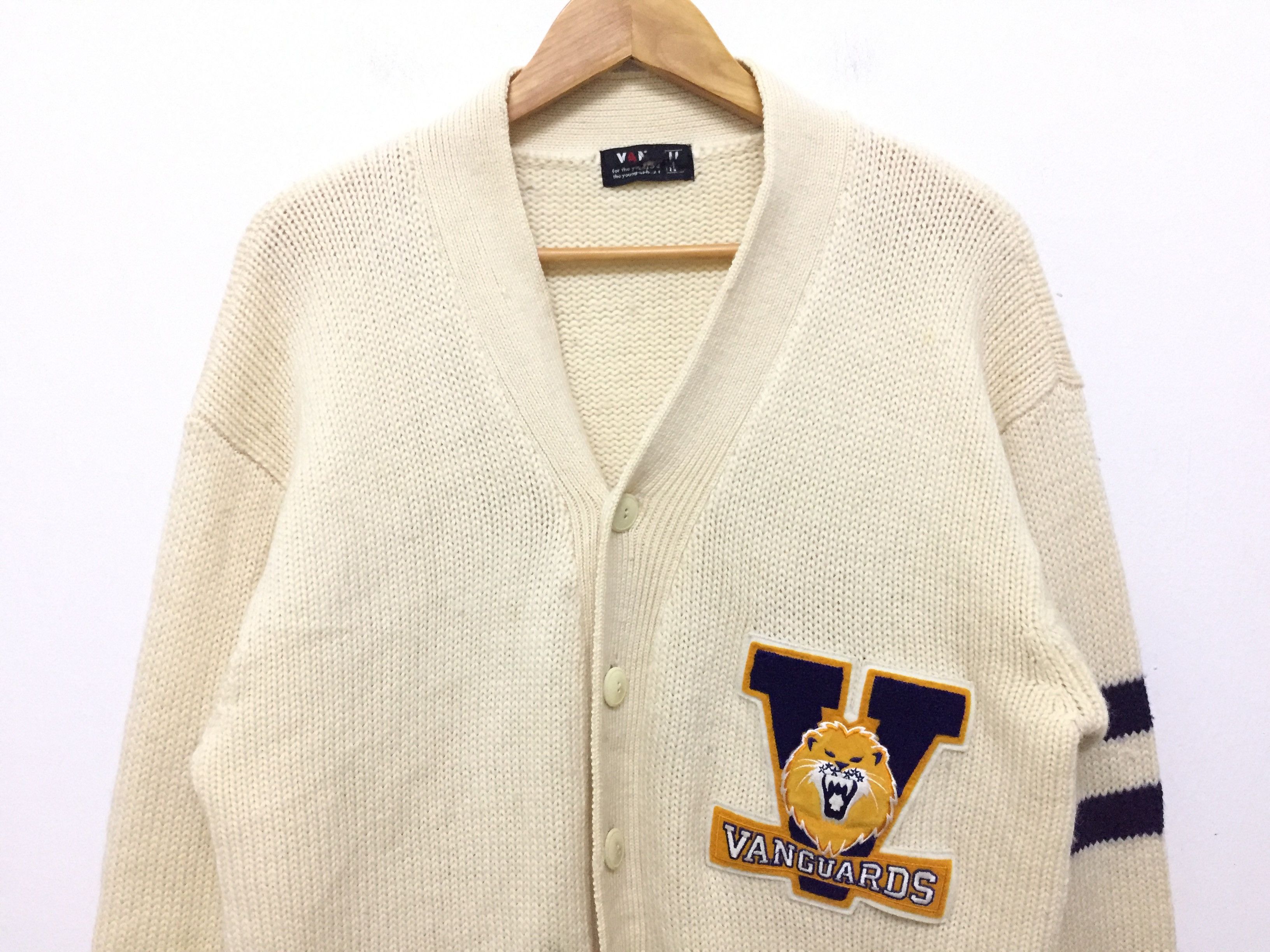 Japanese Brand × Van Vintage VAN JAC VanGuard Lion patch cable knit 100% wool Size US L / EU 52-54 / 3 - 3 Thumbnail
