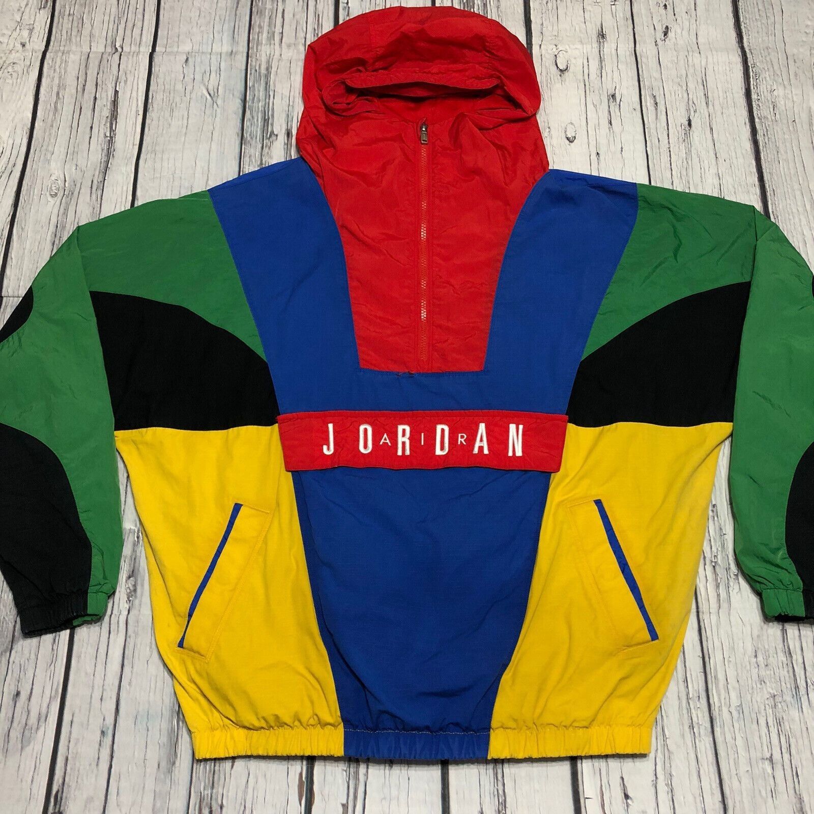 Vintage Rare Nike Air Jordan Mens Medium Multi Color Block W