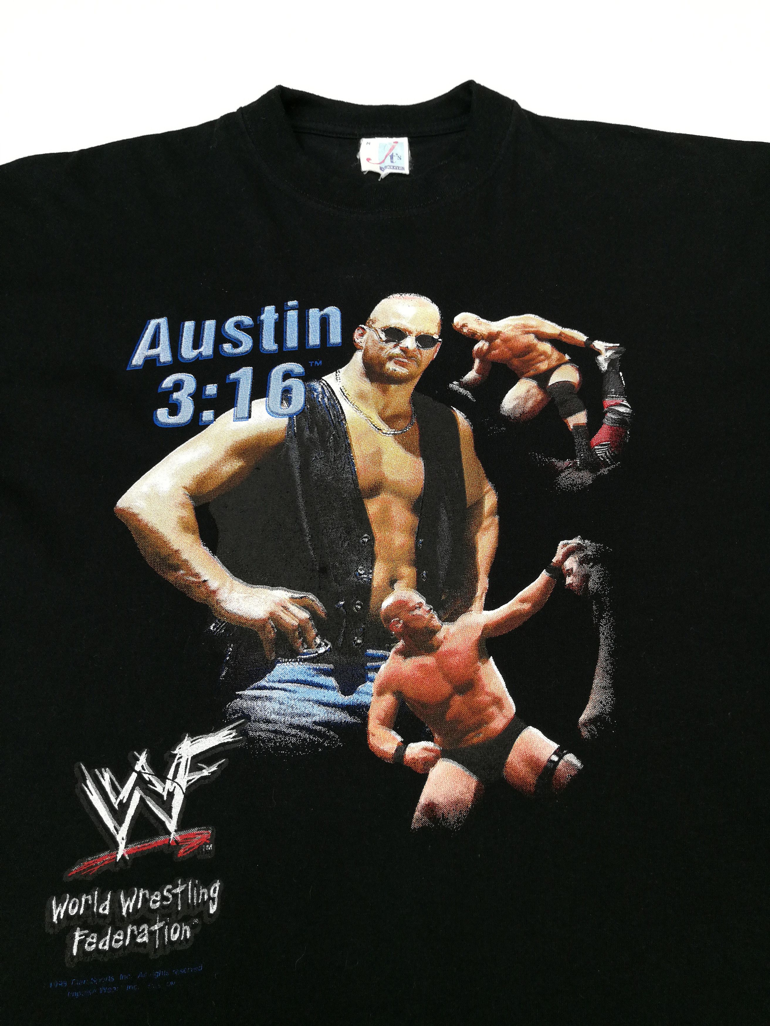 image of Vintage 1998 Stone Cold Steve Austin T-Shirt Wwf Wwe in Black, Men's (Size Medium)
