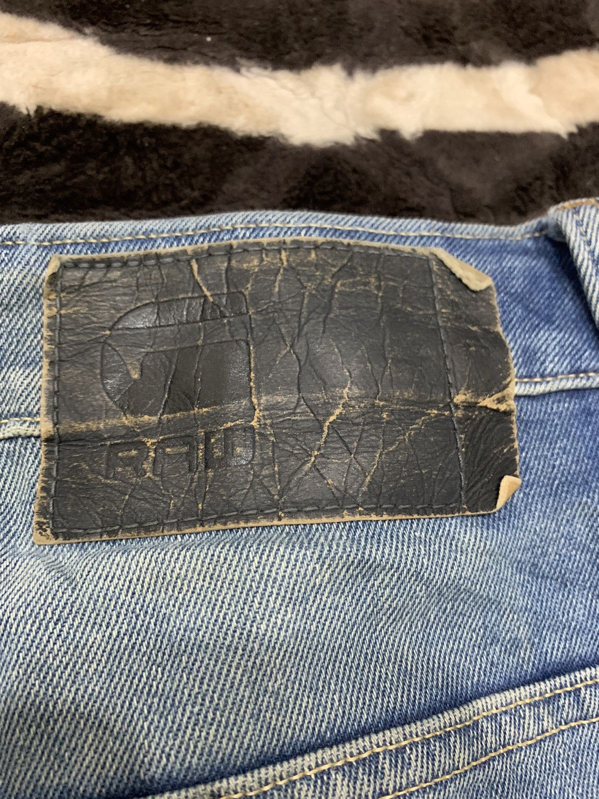 G-Star × Vintage G STAR RAW Vintage Denim 3D Arc Slim Cleg Rider Biker Jeans Size US 34 / EU 50 - 17 Thumbnail
