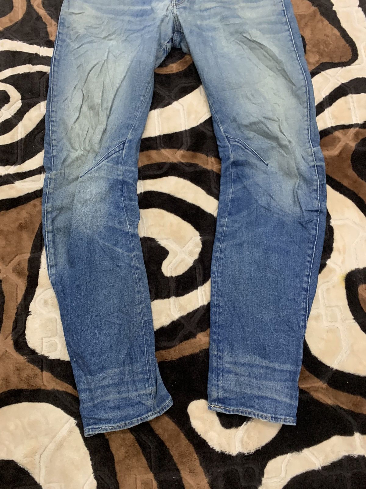 G-Star × Vintage G STAR RAW Vintage Denim 3D Arc Slim Cleg Rider Biker Jeans Size US 34 / EU 50 - 5 Thumbnail