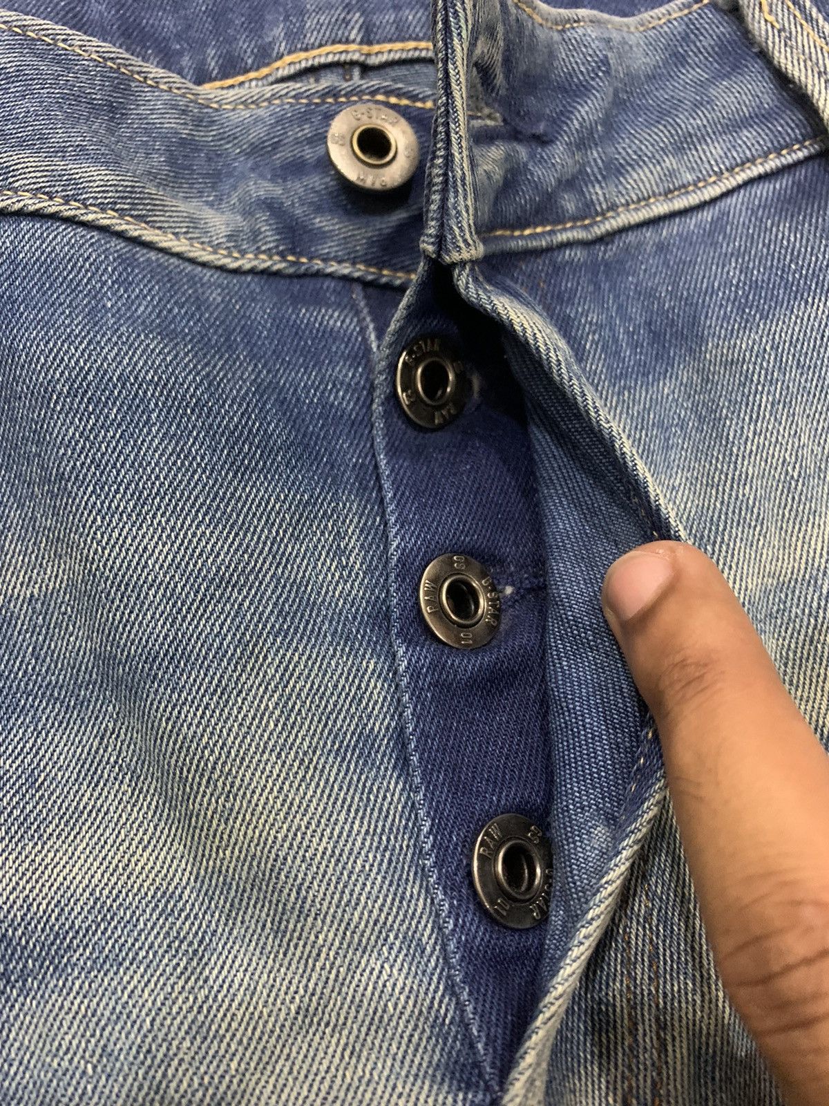 G-Star × Vintage G STAR RAW Vintage Denim 3D Arc Slim Cleg Rider Biker Jeans Size US 34 / EU 50 - 11 Thumbnail