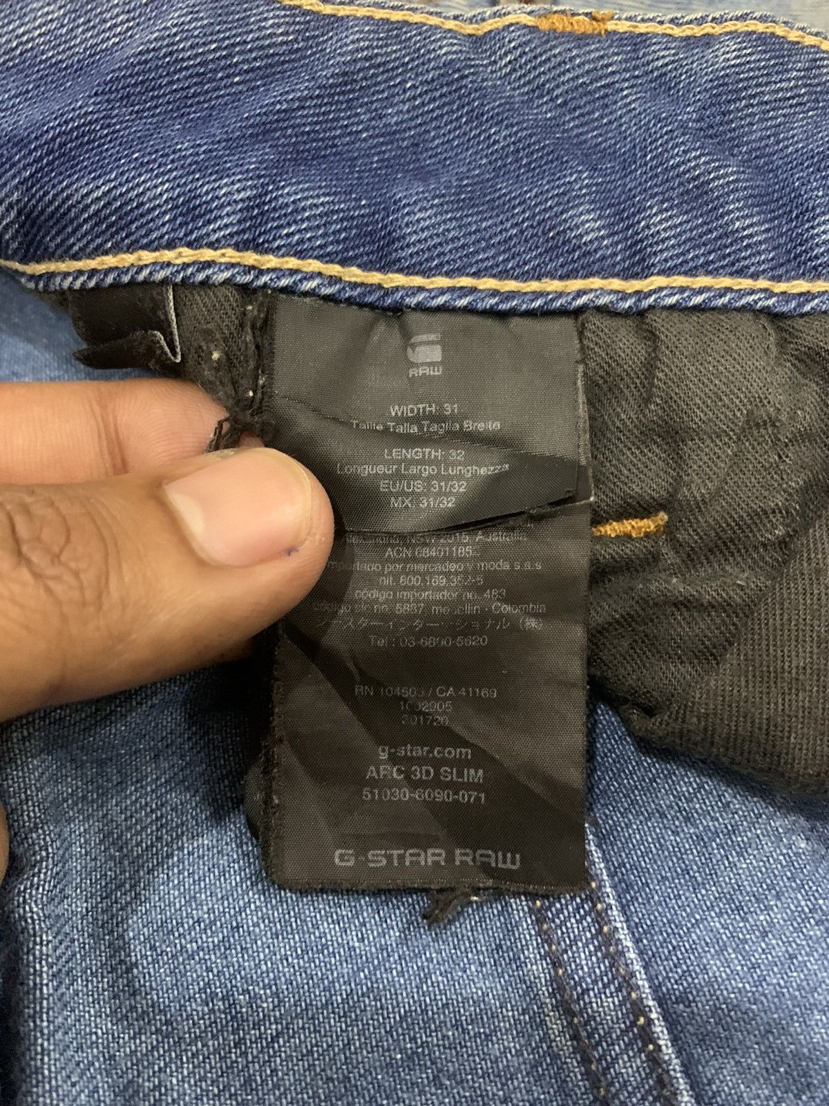 G-Star × Vintage G STAR RAW Vintage Denim 3D Arc Slim Cleg Rider Biker Jeans Size US 34 / EU 50 - 22 Thumbnail