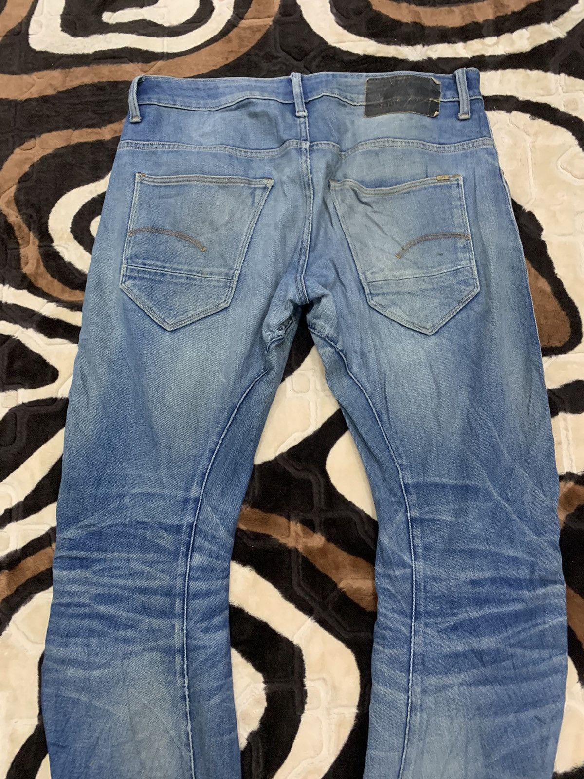 G-Star × Vintage G STAR RAW Vintage Denim 3D Arc Slim Cleg Rider Biker Jeans Size US 34 / EU 50 - 12 Thumbnail