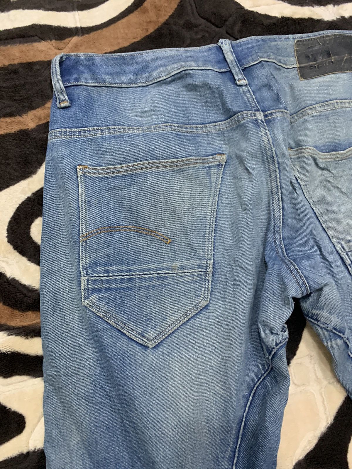 G-Star × Vintage G STAR RAW Vintage Denim 3D Arc Slim Cleg Rider Biker Jeans Size US 34 / EU 50 - 14 Thumbnail