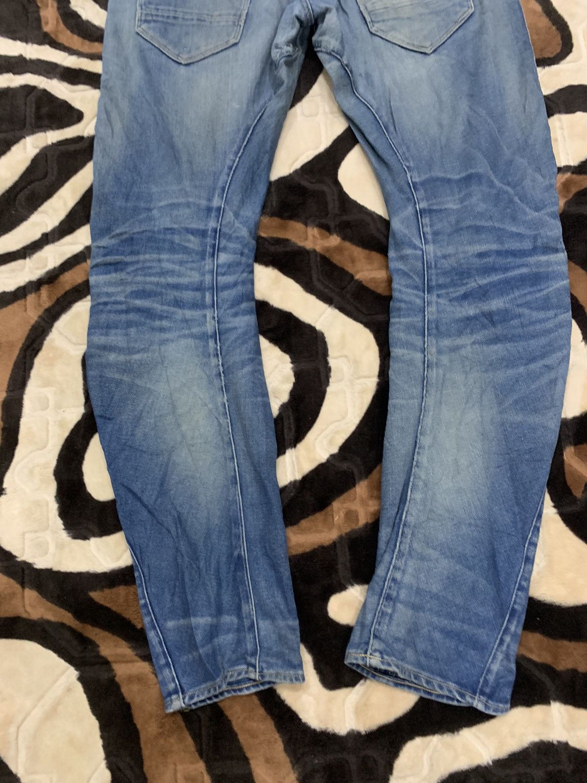 G-Star × Vintage G STAR RAW Vintage Denim 3D Arc Slim Cleg Rider Biker Jeans Size US 34 / EU 50 - 13 Thumbnail