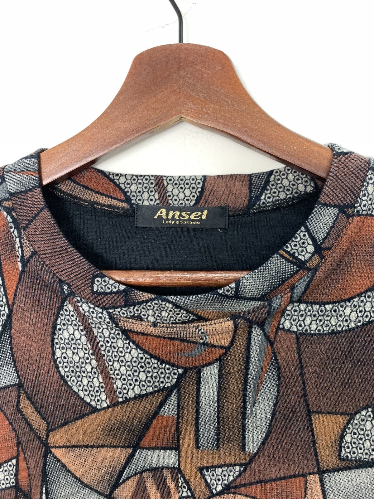 Japanese Brand ANSEL Mosaic Paislee Art Patten Fullprint Strech Sweatshirt Size M / US 6-8 / IT 42-44 - 3 Thumbnail