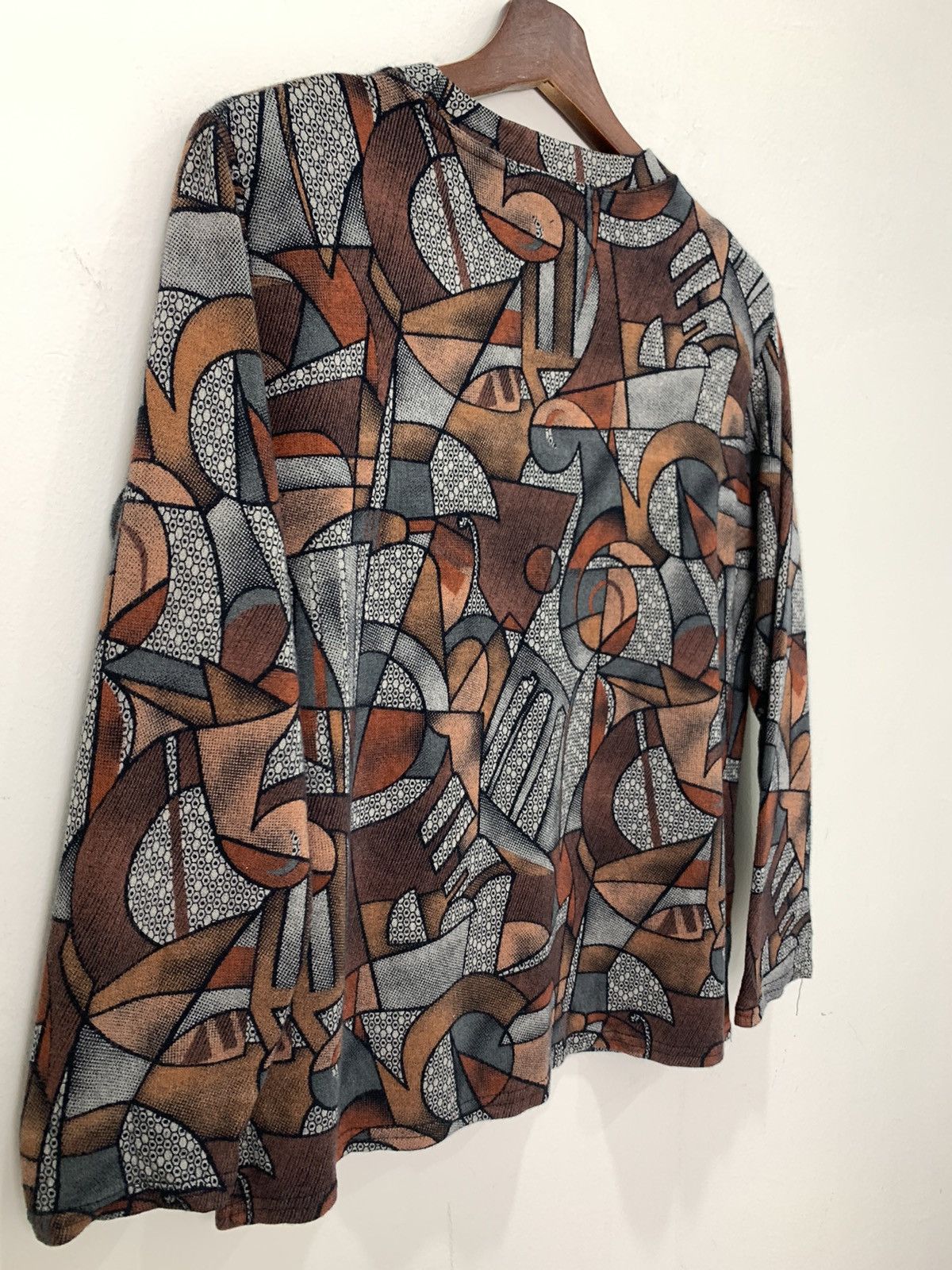 Japanese Brand ANSEL Mosaic Paislee Art Patten Fullprint Strech Sweatshirt Size M / US 6-8 / IT 42-44 - 8 Thumbnail
