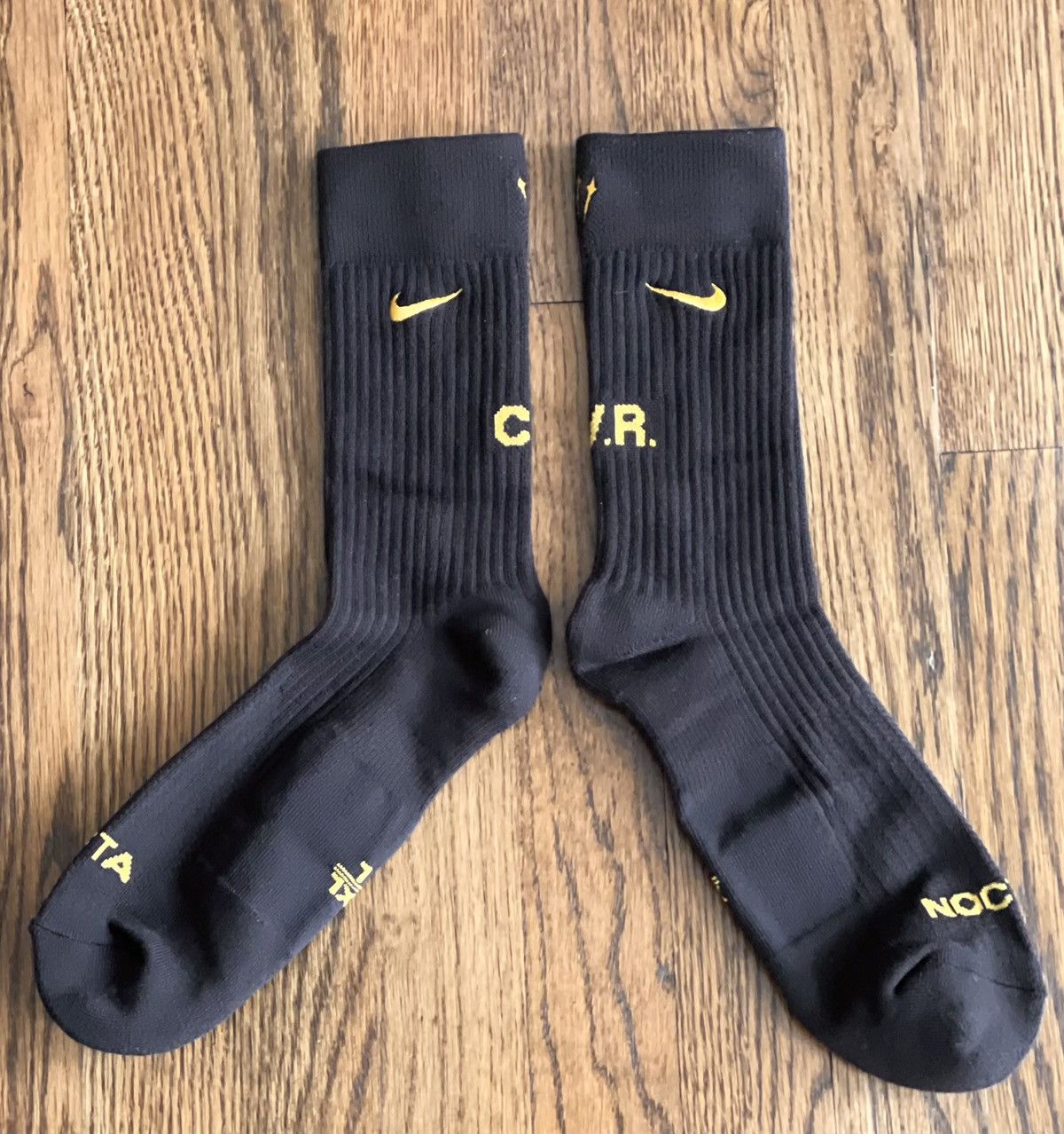 Drake × Nike Small NOCTA Crew Socks Black Gold One Pair OVO SS Air CLB Size ONE SIZE - 5 Thumbnail