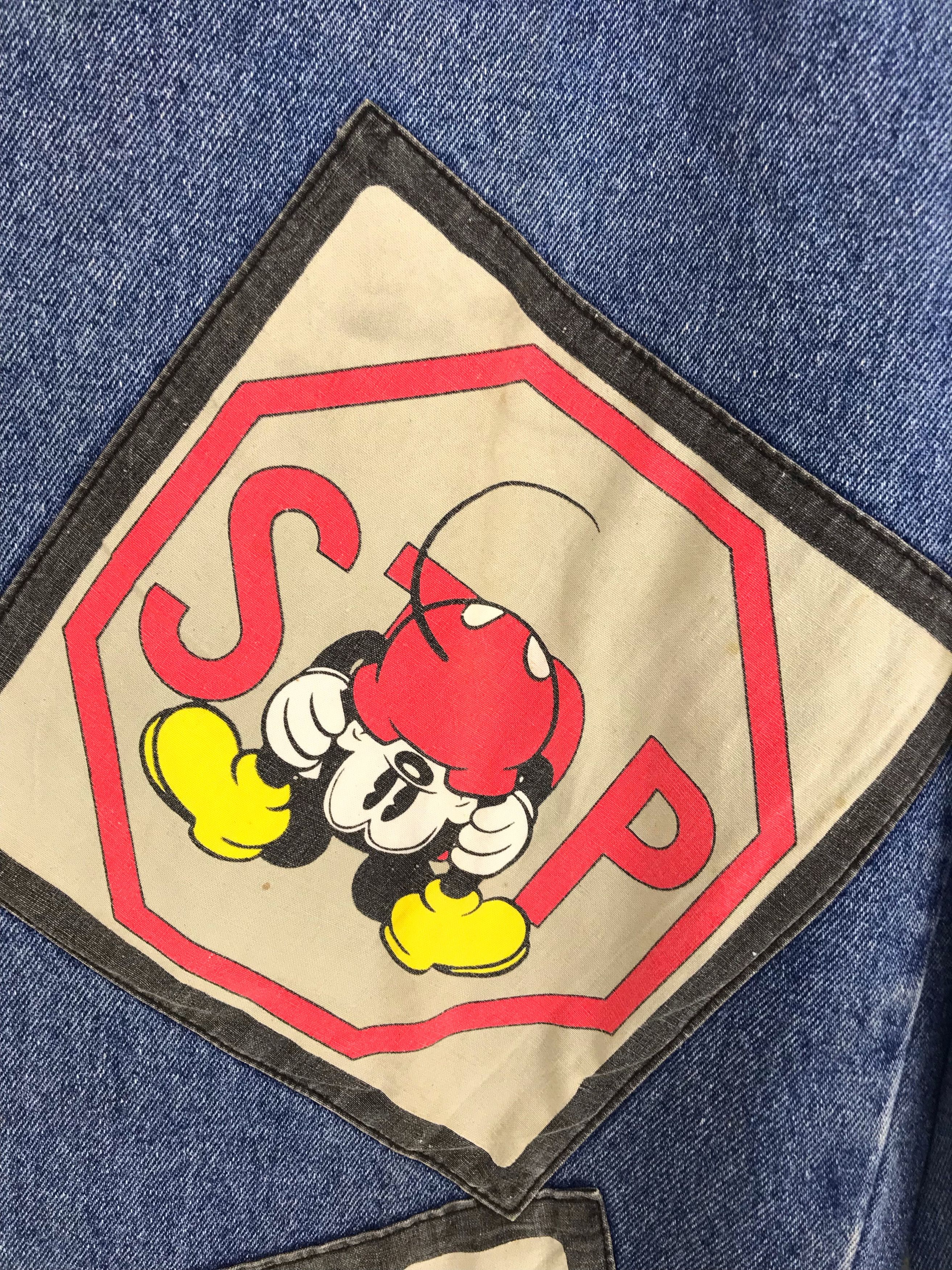 Mickey Mouse Vintage 80s MICKEY MOUSE Patches Denim Jeans Size US 29 - 6 Thumbnail