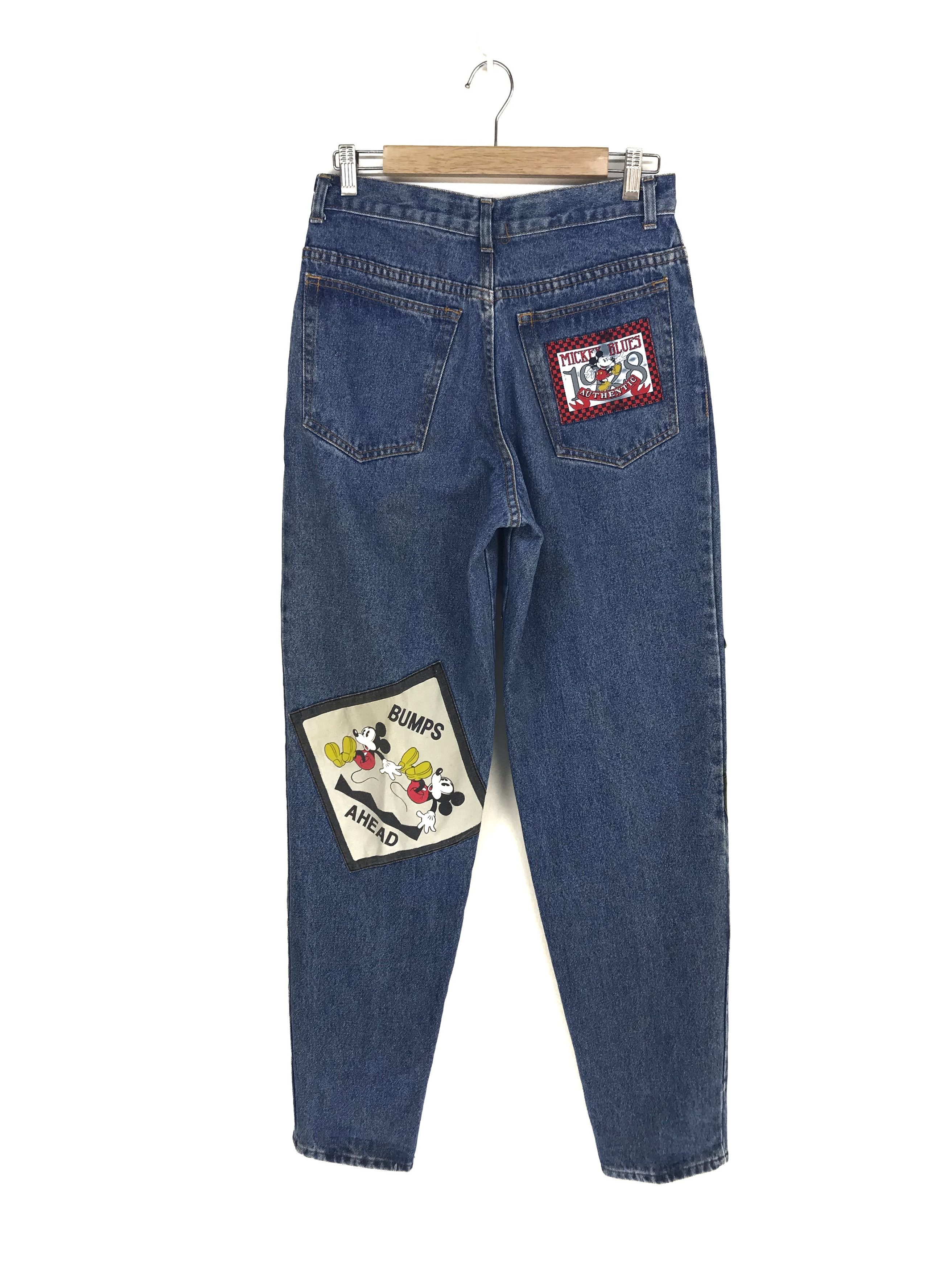 Mickey Mouse Vintage 80s MICKEY MOUSE Patches Denim Jeans Size US 29 - 11 Thumbnail