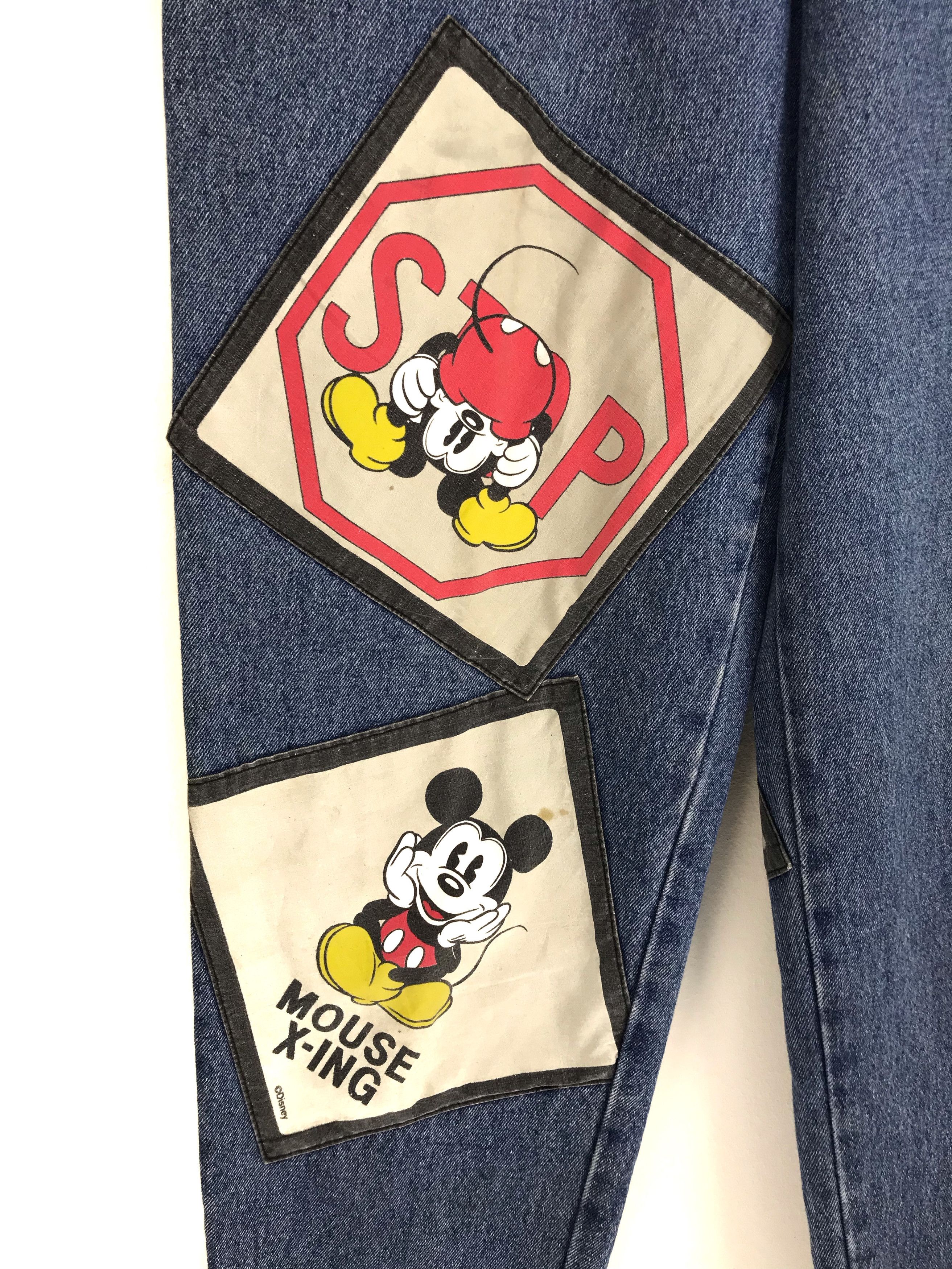 Mickey Mouse Vintage 80s MICKEY MOUSE Patches Denim Jeans Size US 29 - 5 Thumbnail