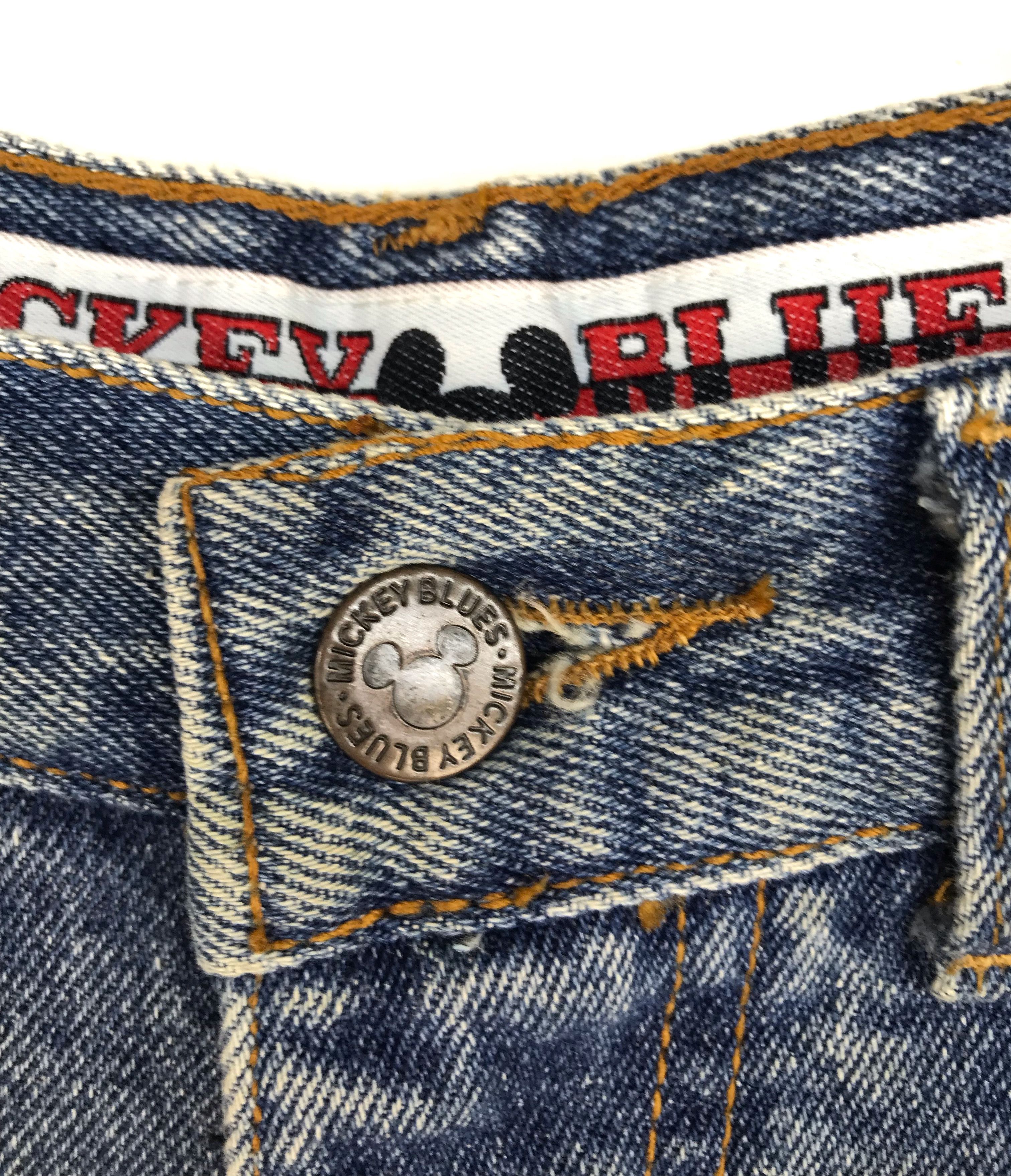 Mickey Mouse Vintage 80s MICKEY MOUSE Patches Denim Jeans Size US 29 - 10 Thumbnail
