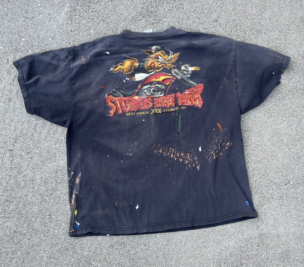 Harley Davidson × Vintage Custom Harley Davidson T-Shirt Distressed Sun Faded 2006 Size US XL / EU 56 / 4 - 12 Thumbnail