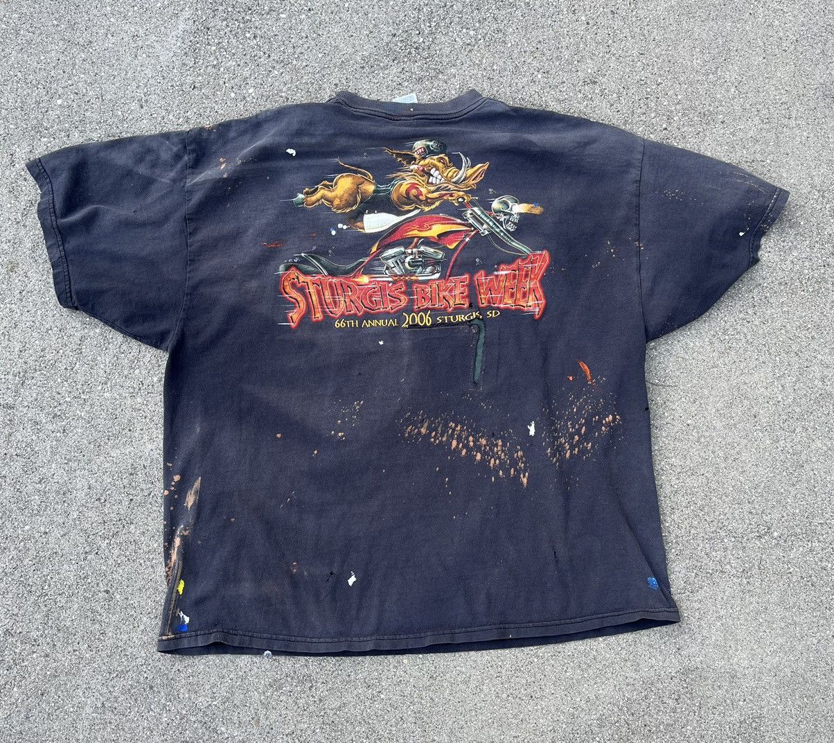Harley Davidson × Vintage Custom Harley Davidson T-Shirt Distressed Sun Faded 2006 Size US XL / EU 56 / 4 - 2 Thumbnail