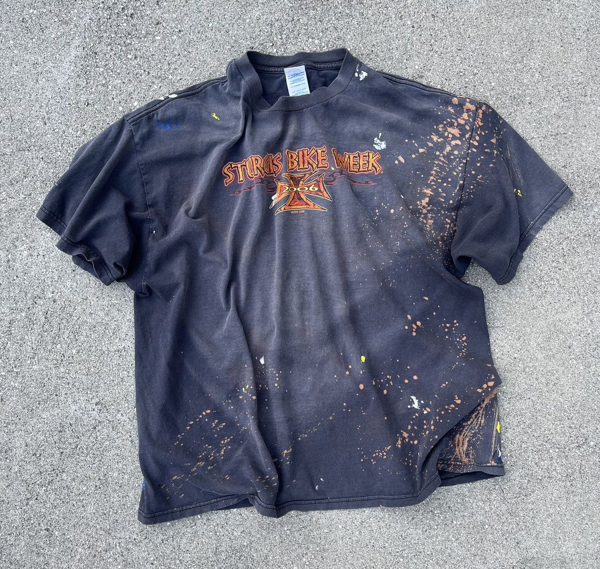 Harley Davidson × Vintage Custom Harley Davidson T-Shirt Distressed Sun Faded 2006 Size US XL / EU 56 / 4 - 3 Thumbnail