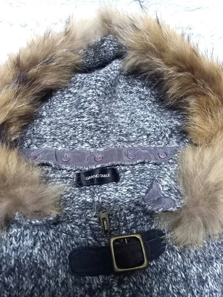 Cloak × Japanese Brand × Vintage GRAND TABLE KNIT WOOL CAPES FUR HOODIE FOR GIRLL Size US L / EU 52-54 / 3 - 4 Thumbnail