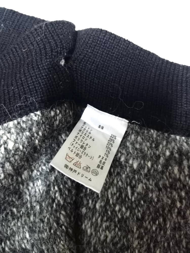 Cloak × Japanese Brand × Vintage GRAND TABLE KNIT WOOL CAPES FUR HOODIE FOR GIRLL Size US L / EU 52-54 / 3 - 5 Thumbnail