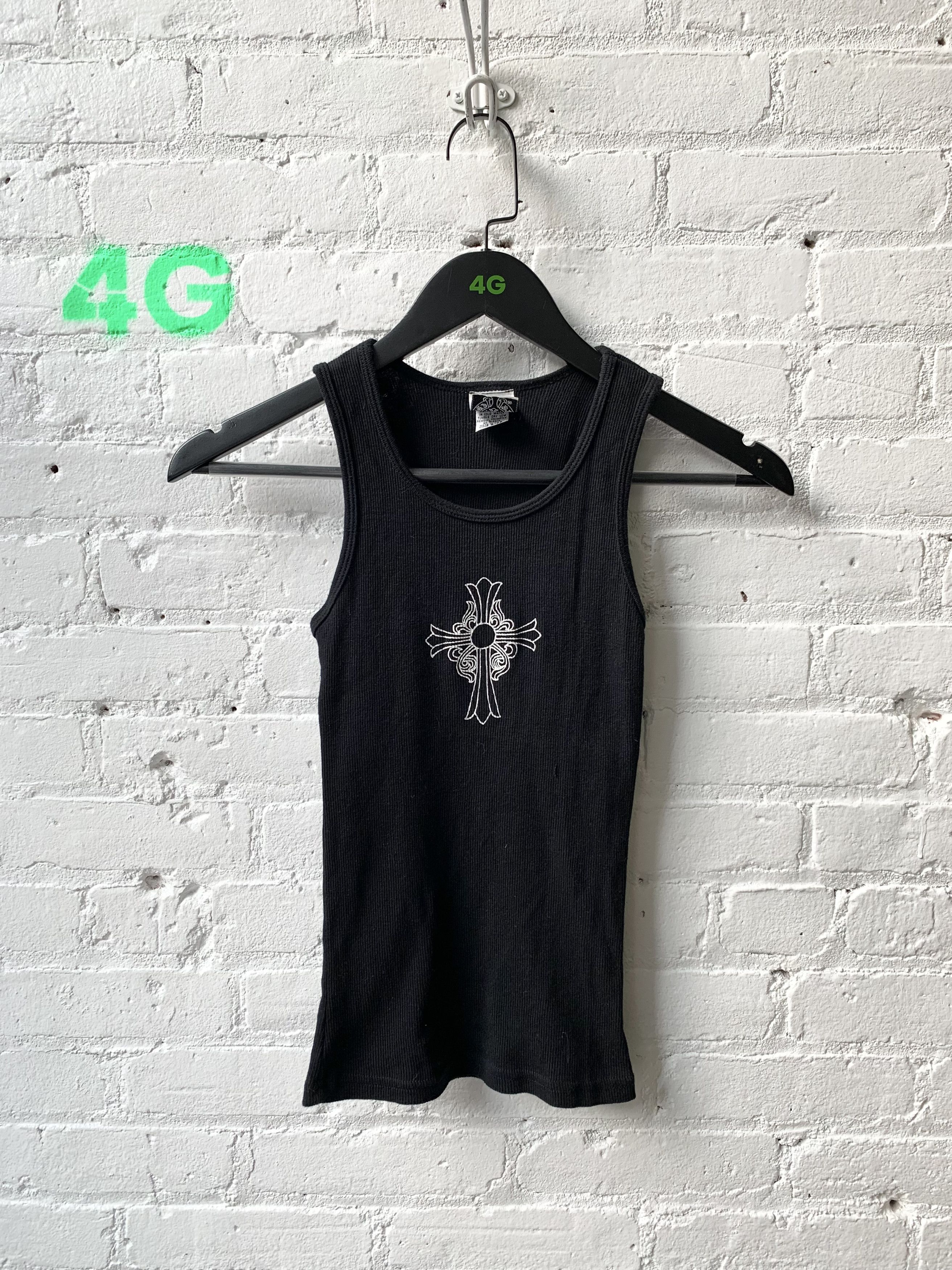 Chrome Hearts × Vintage Chrome Hearts Vintage Black Cross Tank top OS Size ONE SIZE - 1 Thumbnail
