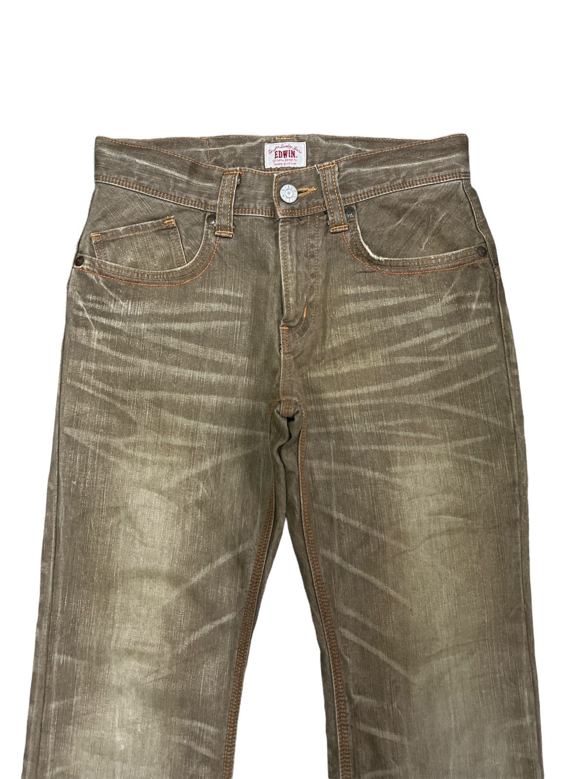 Edwin × Japanese Brand EDWIN XV FLARED DISTRESSED DENIM PANTS Size US 32 / EU 48 - 3 Thumbnail