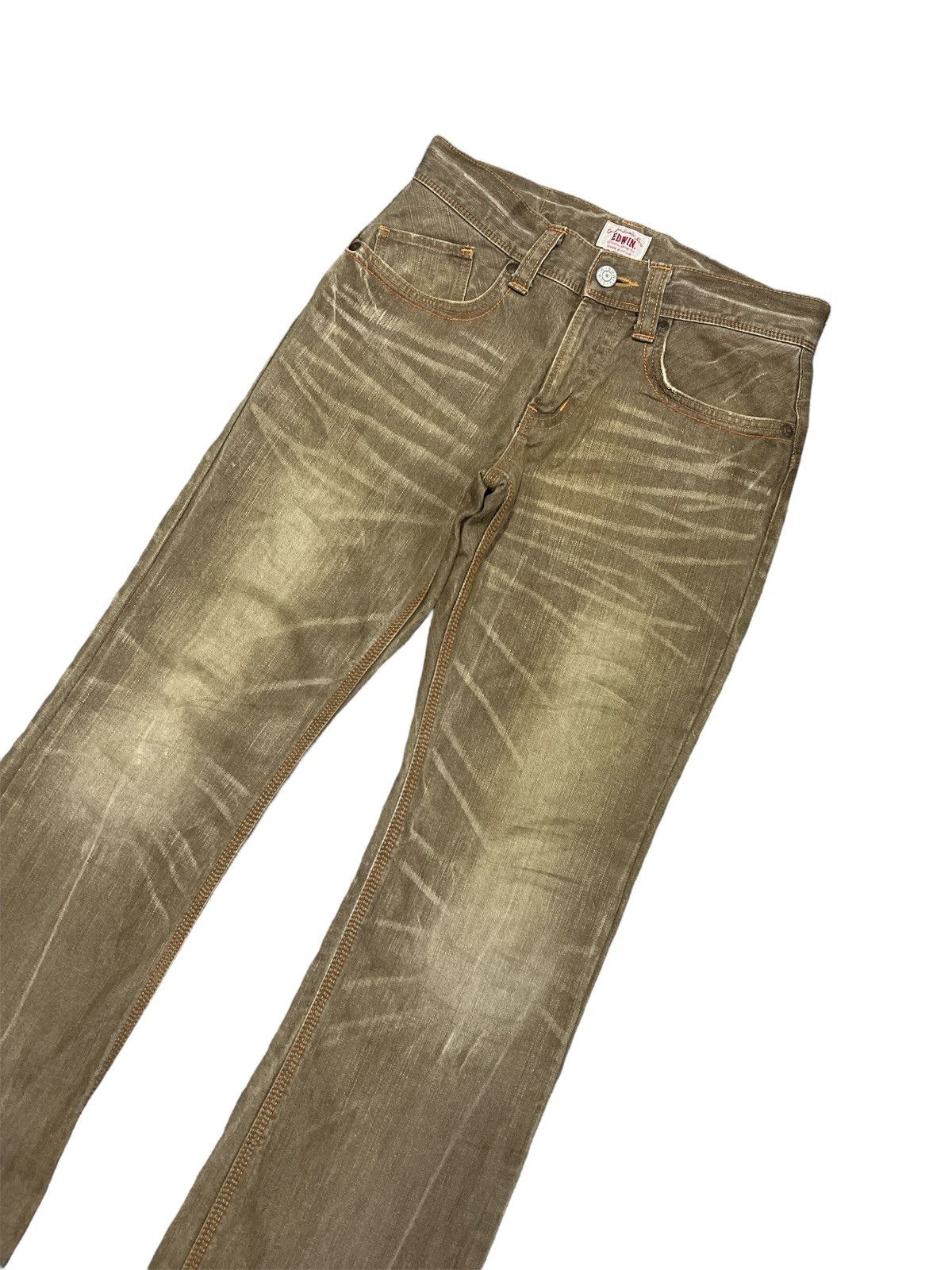 Edwin × Japanese Brand EDWIN XV FLARED DISTRESSED DENIM PANTS Size US 32 / EU 48 - 4 Thumbnail