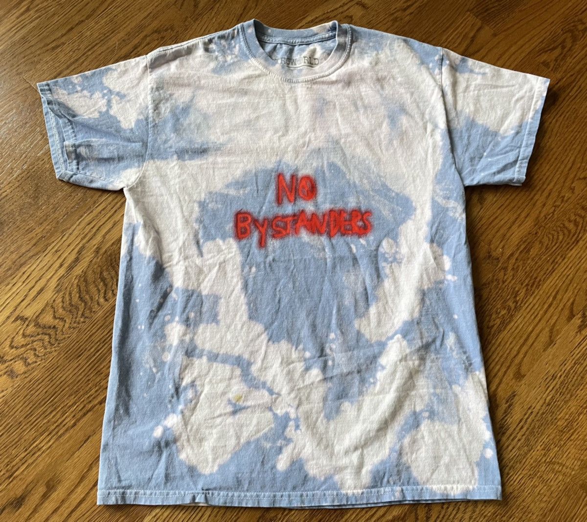 Travis Scott Small Blue Tie Dye Cactus Jack No Bystanders Tour Tee Shirt Size US S / EU 44-46 / 1 - 2 Thumbnail
