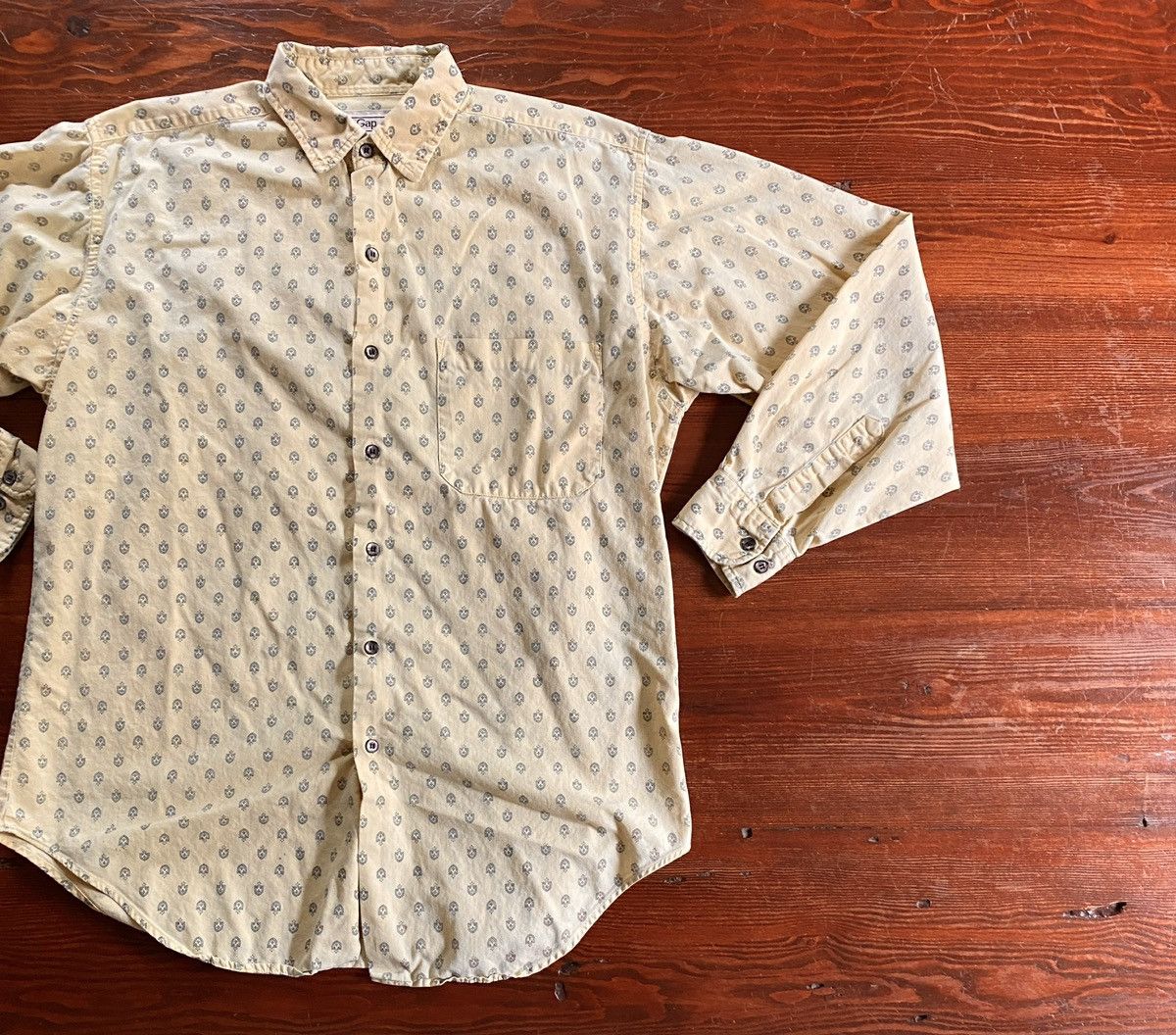 Gap Vintage 80’s Gap Shields All Over Long Sleeve Button Up Size US M / EU 48-50 / 2 - 1 Thumbnail