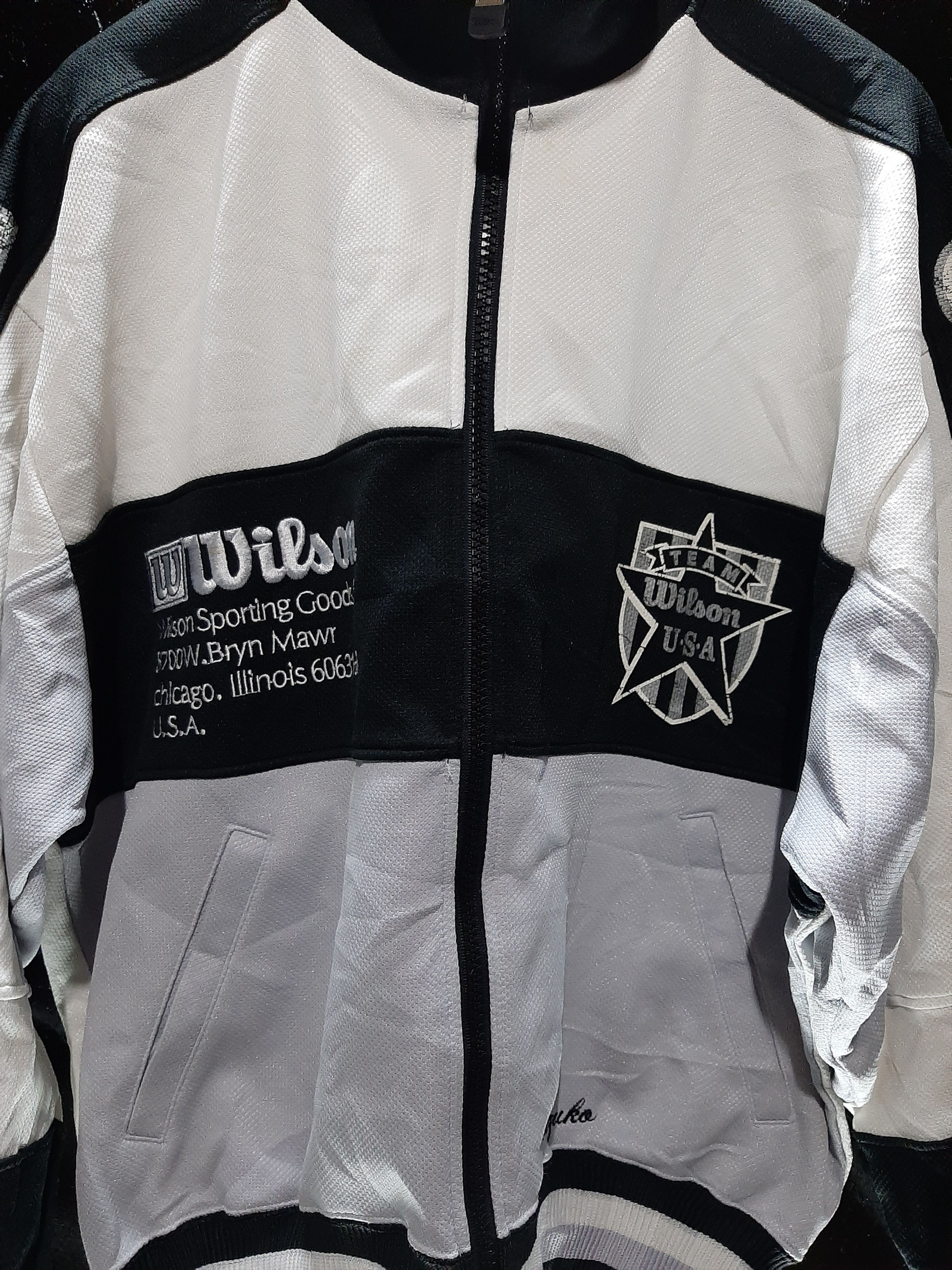 Vintage × Wilson VINTAGE TEAM WILSON USA SWEATER ZIPPER Size US L / EU 52-54 / 3 - 2 Thumbnail