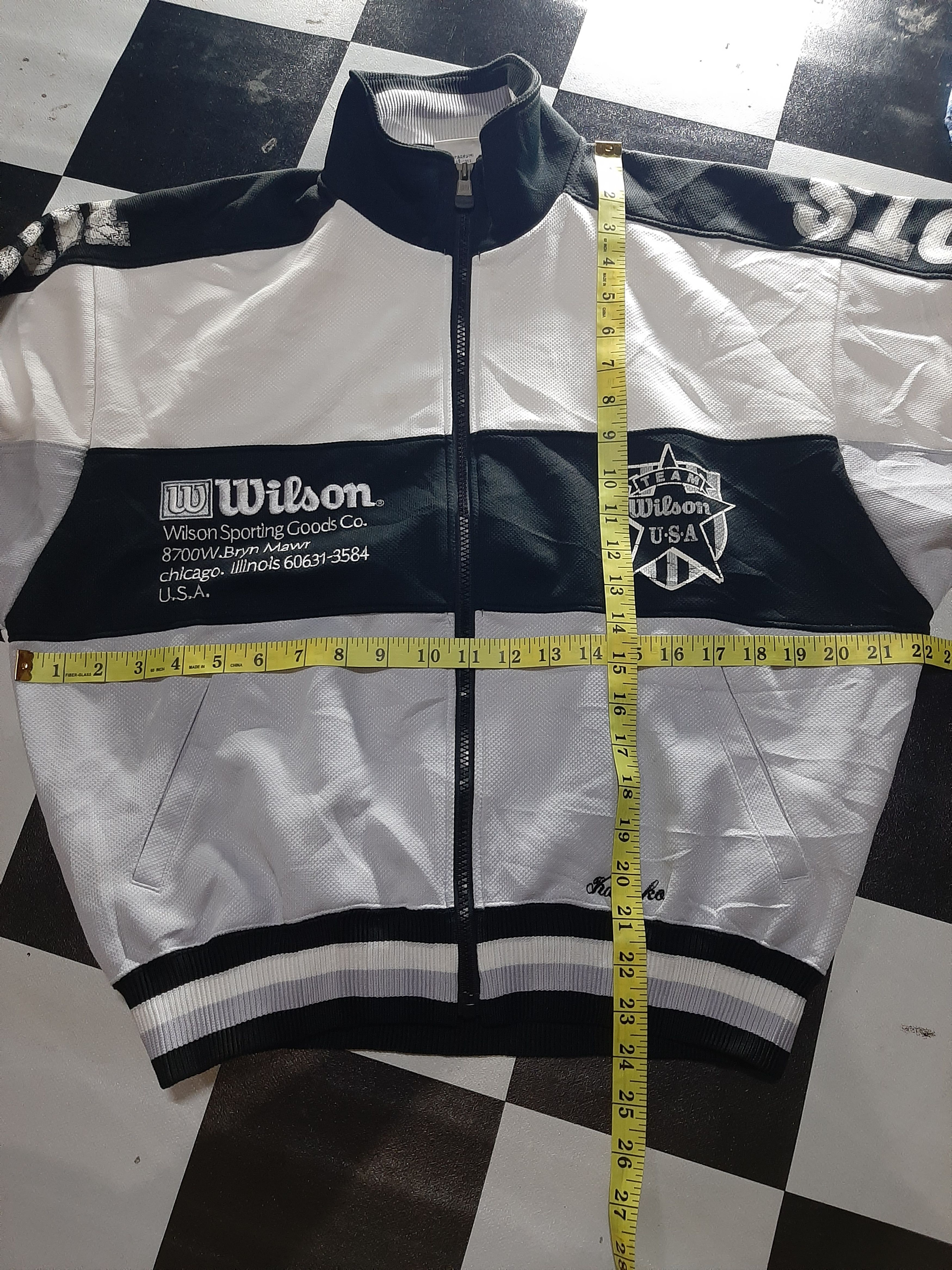 Vintage × Wilson VINTAGE TEAM WILSON USA SWEATER ZIPPER Size US L / EU 52-54 / 3 - 14 Thumbnail
