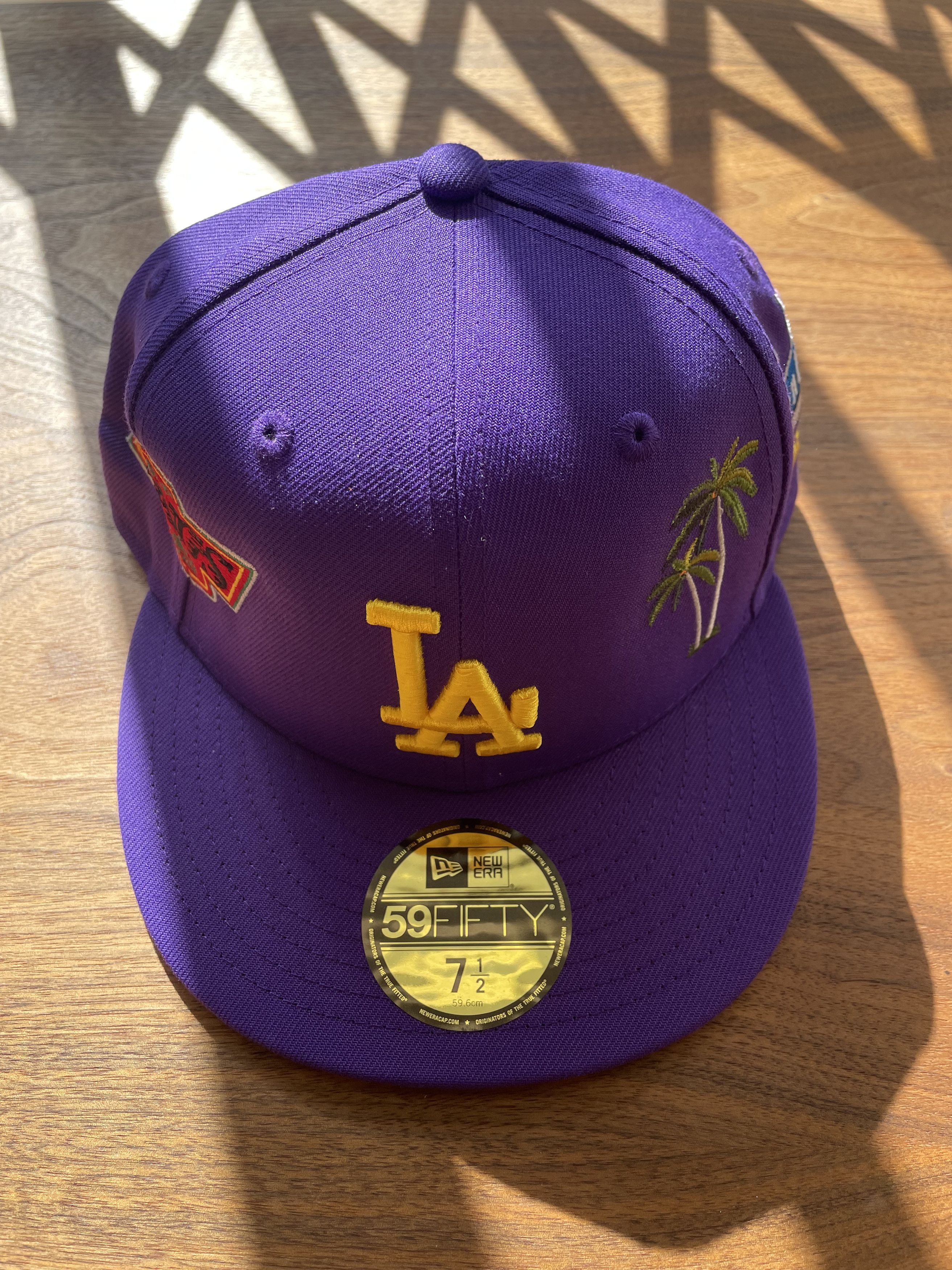image of Bettertm x Just Don Just Better Purple Dodger Hat Lebron Fitted, Men's