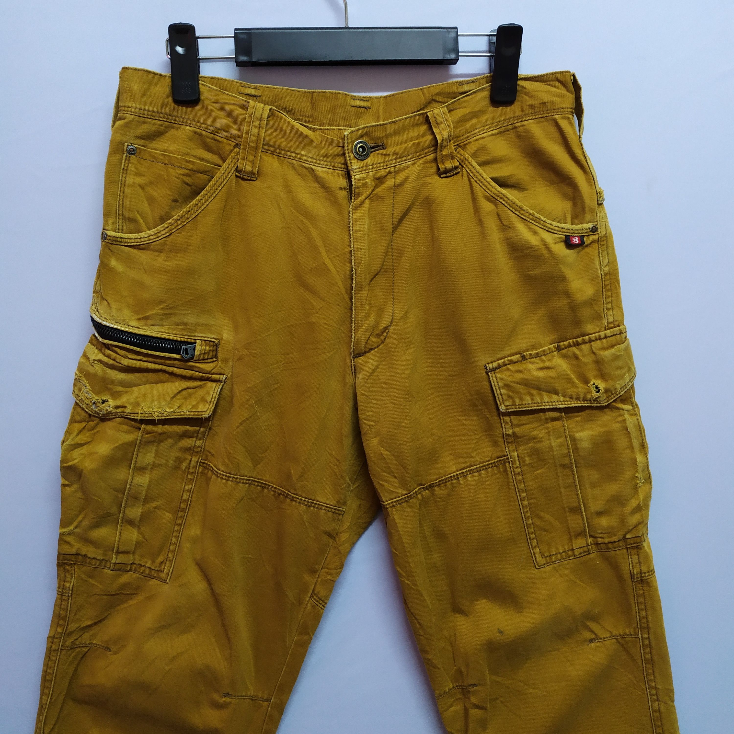 Japanese Brand × Vintage VINTAGE JAPANESE FADED BROWN CARGO PANTS Size US 30 / EU 46 - 4 Thumbnail
