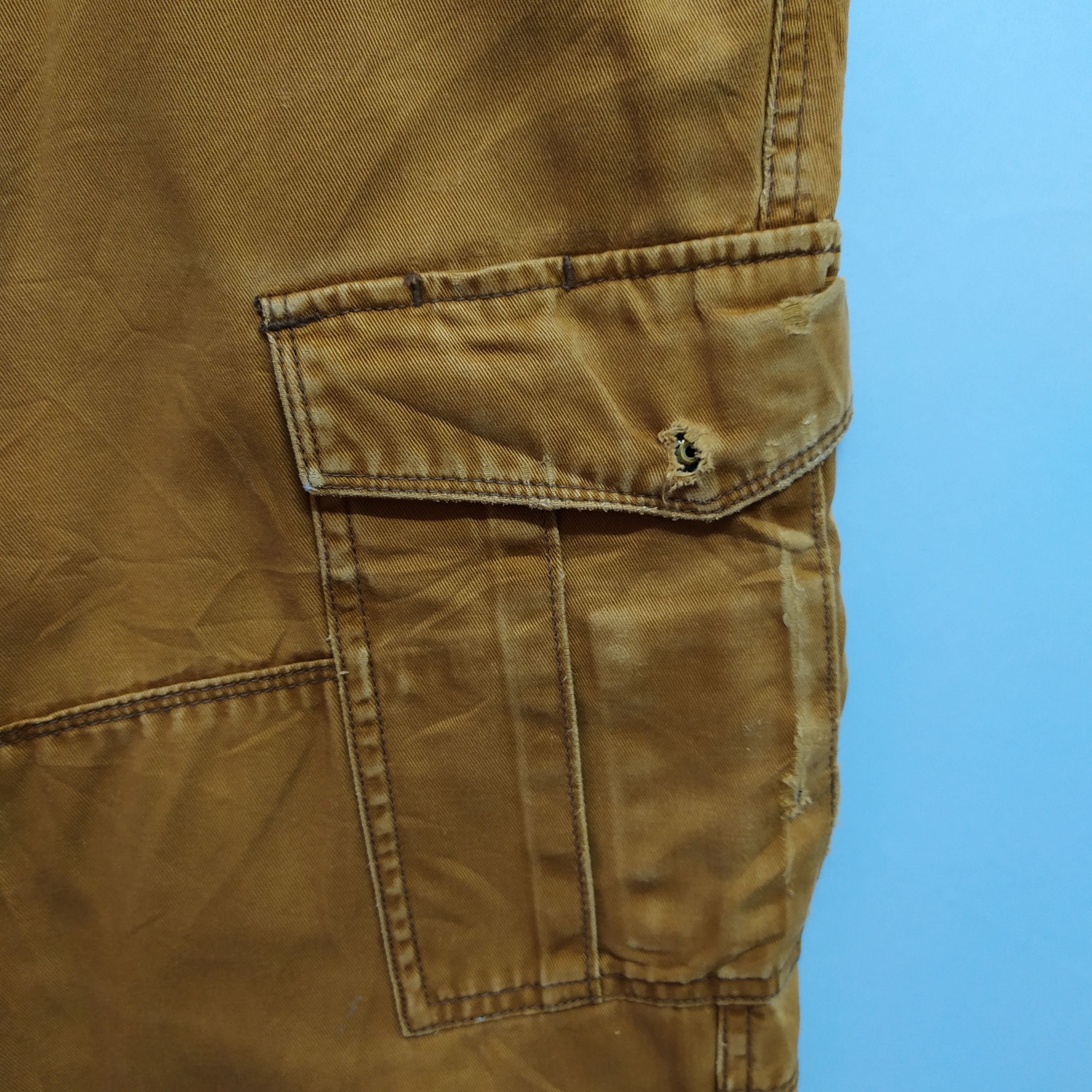 Japanese Brand × Vintage VINTAGE JAPANESE FADED BROWN CARGO PANTS Size US 30 / EU 46 - 5 Thumbnail