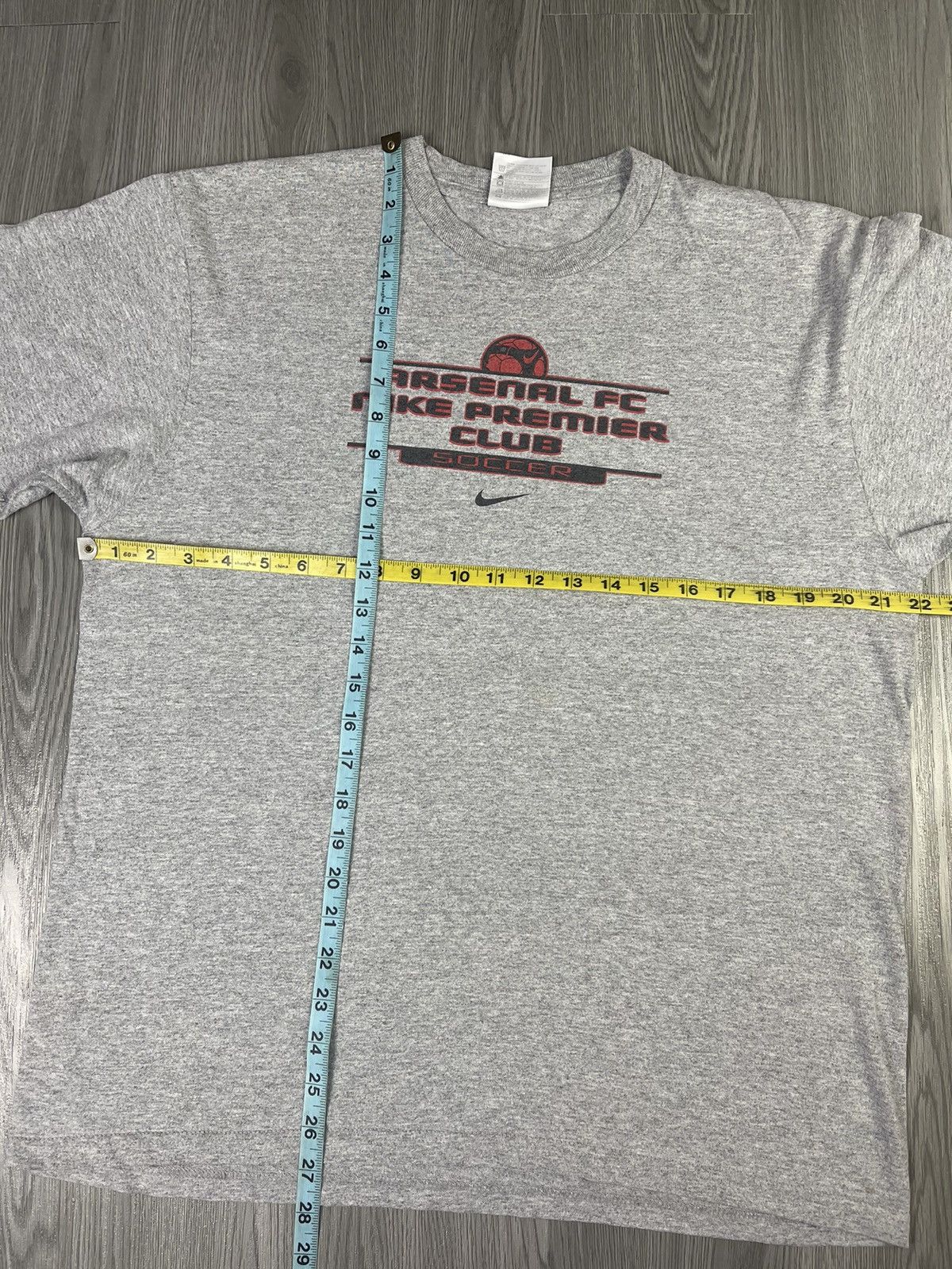 Nike × Vintage Vintage 90s Nike Soccer Arsenal Team back swooh hit Shirt Size US M / EU 48-50 / 2 - 7 Thumbnail