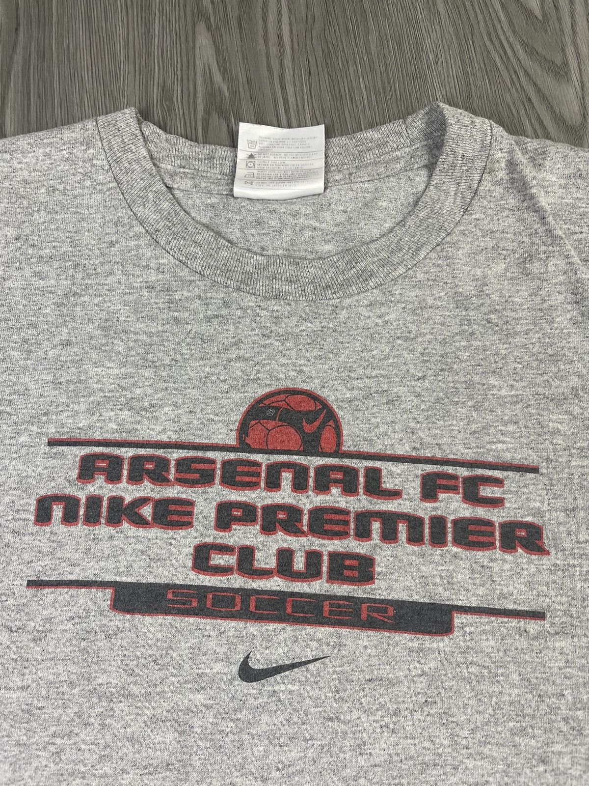 Nike × Vintage Vintage 90s Nike Soccer Arsenal Team back swooh hit Shirt Size US M / EU 48-50 / 2 - 6 Thumbnail