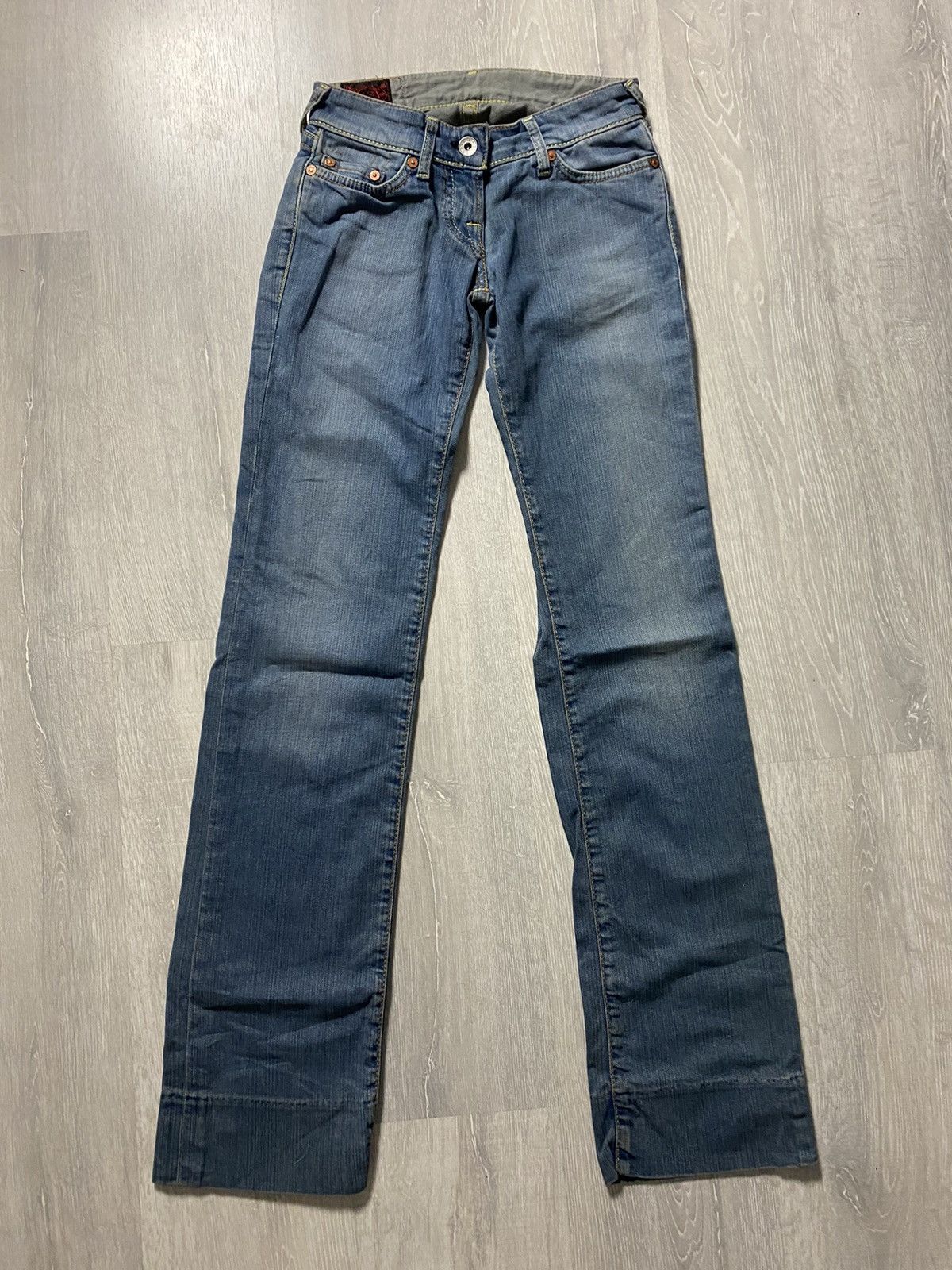 Evisu Evisu EU ED vintage blue jeans white seagulls Japan Size 26" / US 2 / IT 38 - 3 Thumbnail