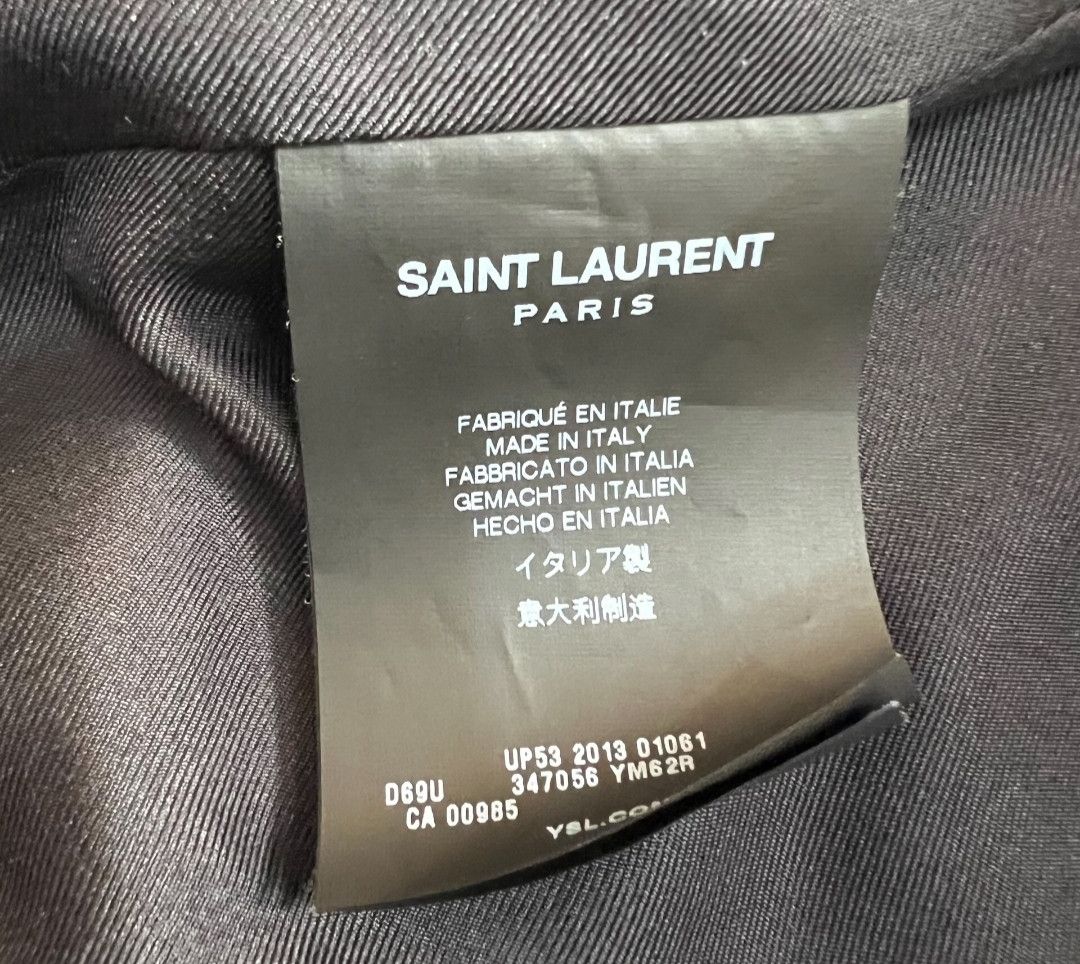 Saint Laurent Paris Saint Laurent Silver all leather baseball jacket Size US XL / EU 56 / 4 - 4 Thumbnail