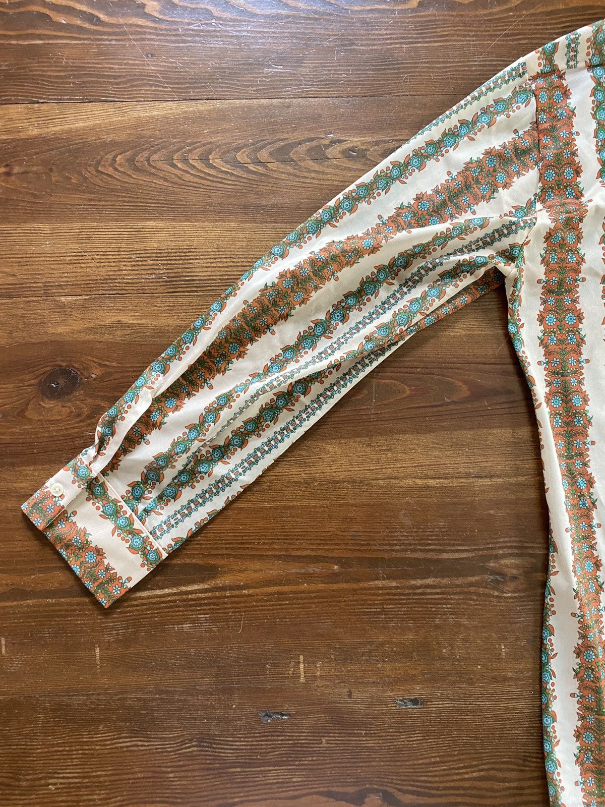 Retrofit Vintage 60’s Jitex Flower All Over Polyester Like Button Up Size US L / EU 52-54 / 3 - 10 Thumbnail