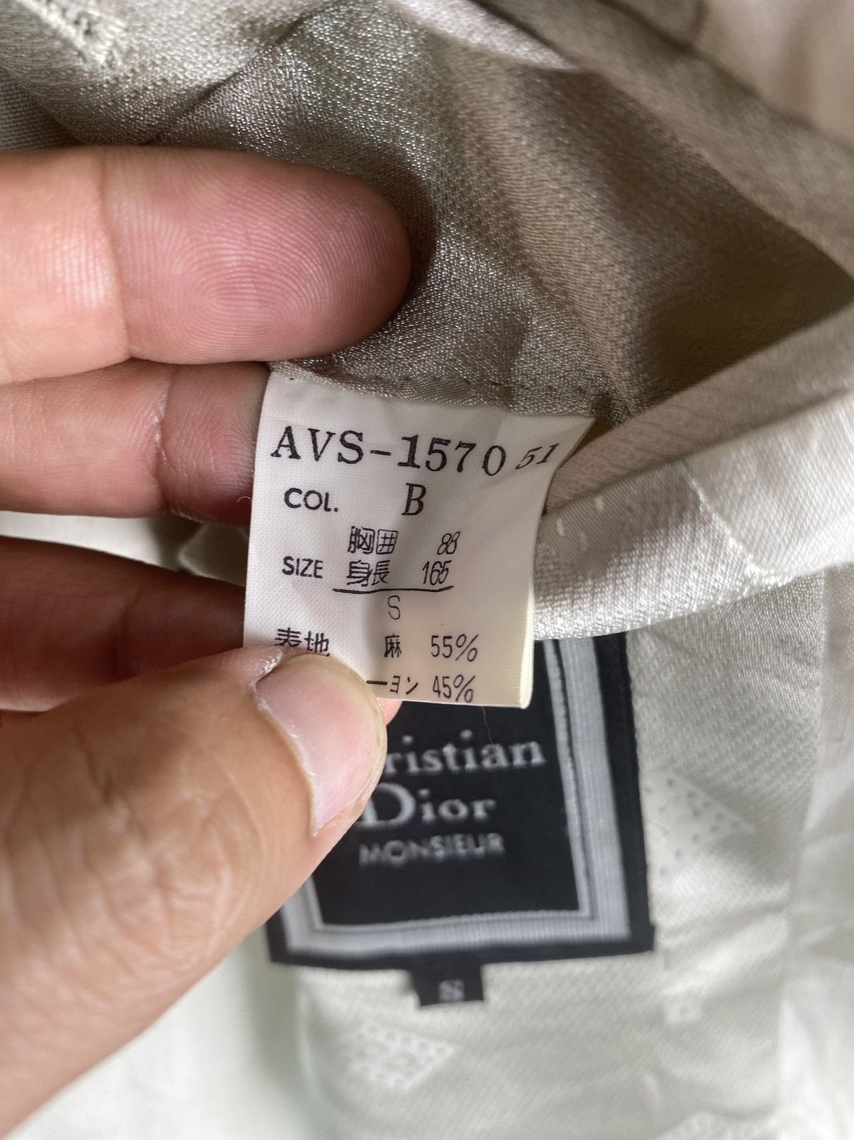 Christian Dior Monsieur × Vintage Vtg 80s CHRISTIAN DIOR cotton blazer coat Size 42S - 7 Thumbnail