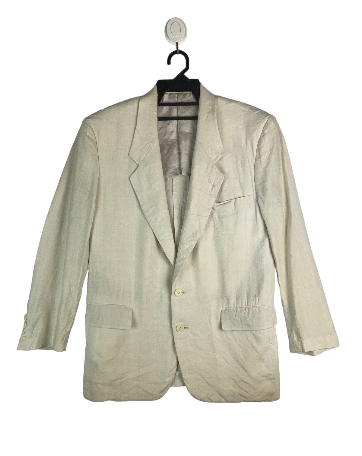 Christian Dior Monsieur × Vintage Vtg 80s CHRISTIAN DIOR cotton blazer coat Size 42S - 4 Thumbnail