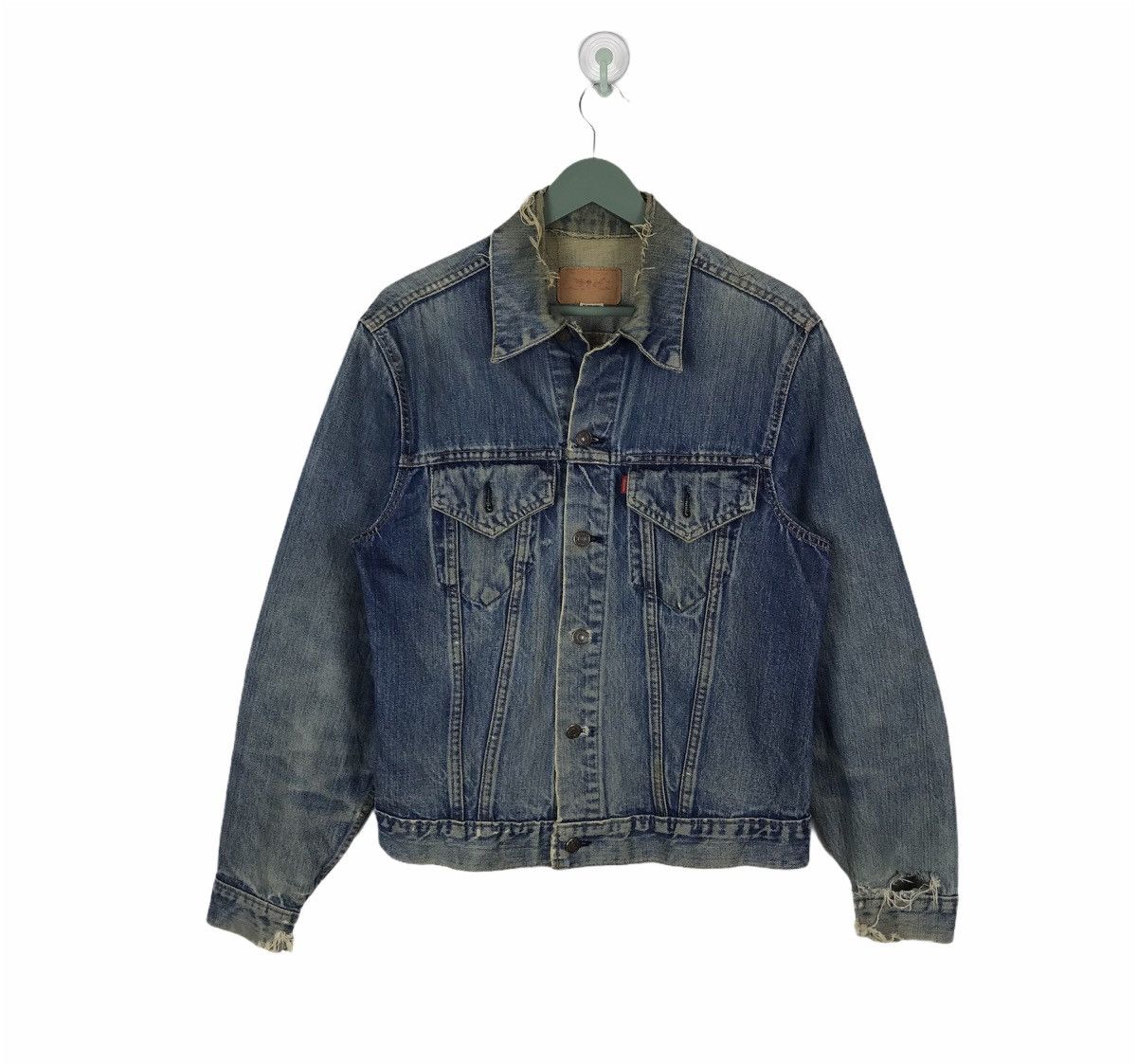 Levi's Vintage Clothing Vtg 80s distressed Levis trucker denim jacket Size US M / EU 48-50 / 2 - 1 Thumbnail