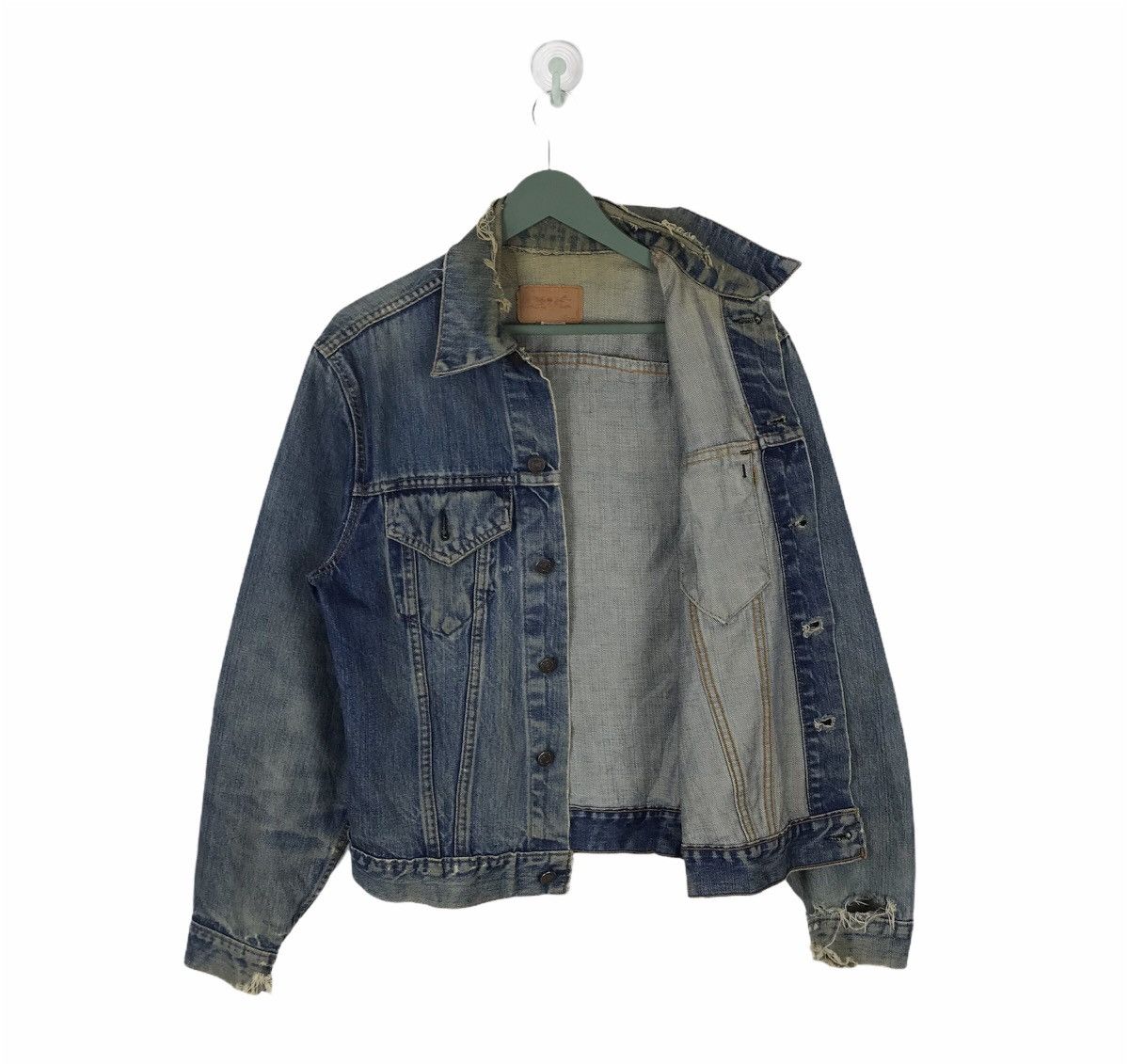 Levi's Vintage Clothing Vtg 80s distressed Levis trucker denim jacket Size US M / EU 48-50 / 2 - 2 Thumbnail