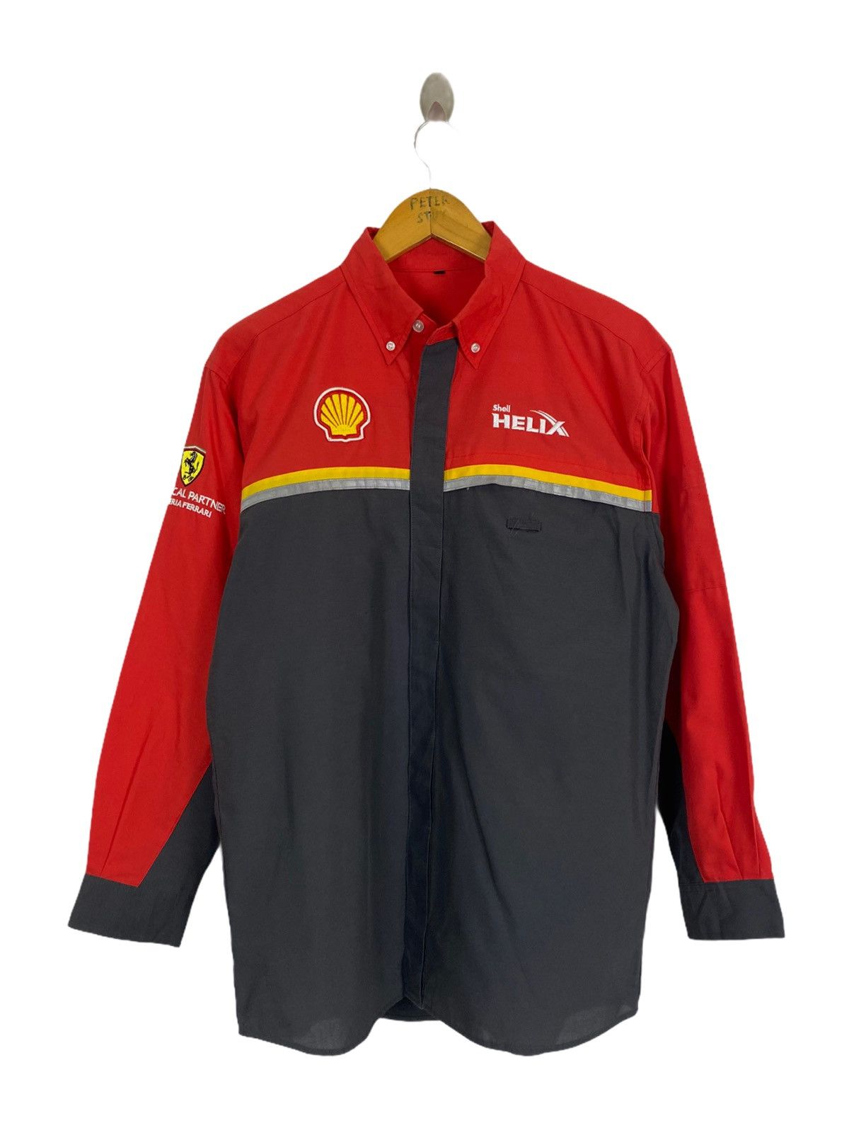 Ferrari SHELL HELIX FERRARI BUTTON UP WORKER SHIRT Size US L / EU 52-54 / 3 - 1 Thumbnail