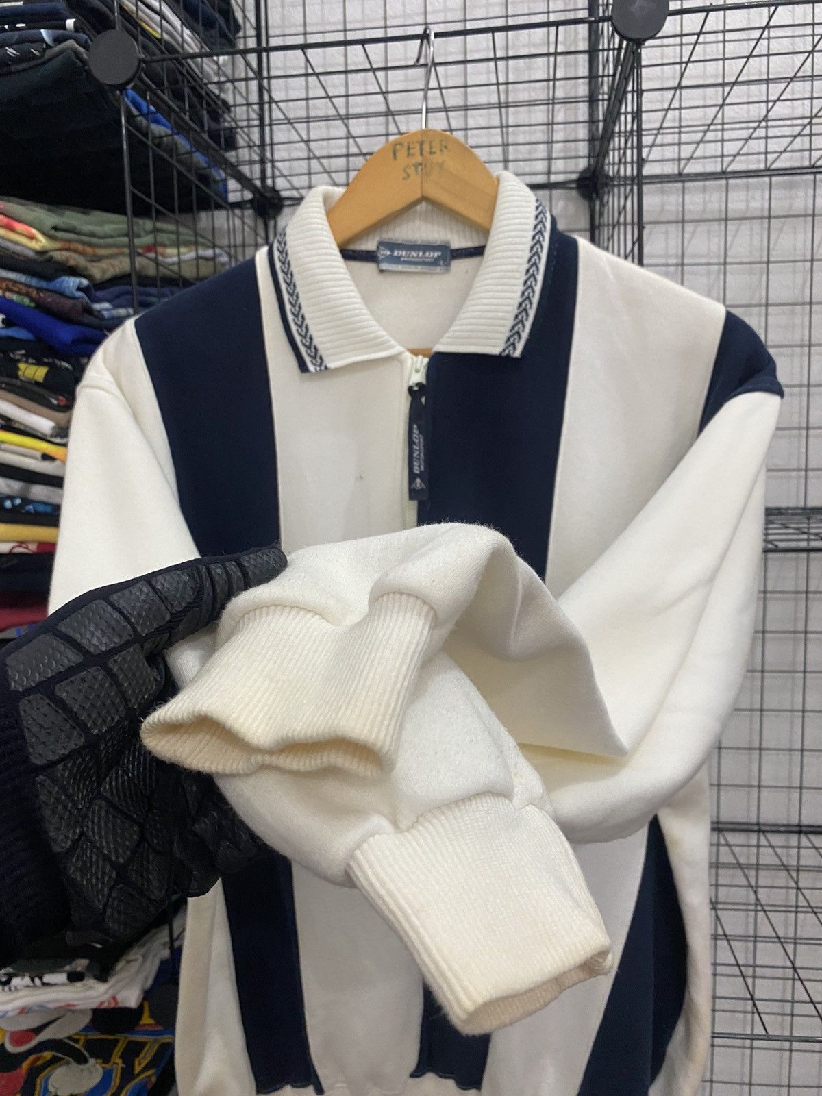 Dunlop × Vintage VINTAGE DUNLOP MOTORSPORT SWEATER NICE DESIGN Size US L / EU 52-54 / 3 - 3 Thumbnail