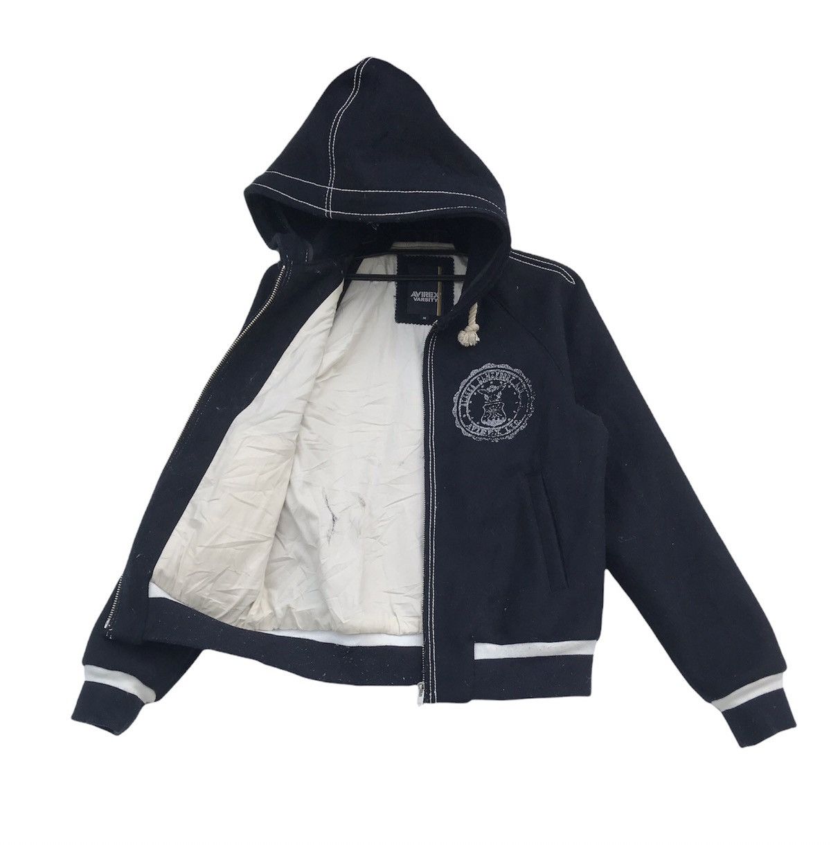 Avirex × Vintage Avirex varsity alaska elmendorf wool zip up jacket hooded Size US M / EU 48-50 / 2 - 1 Thumbnail